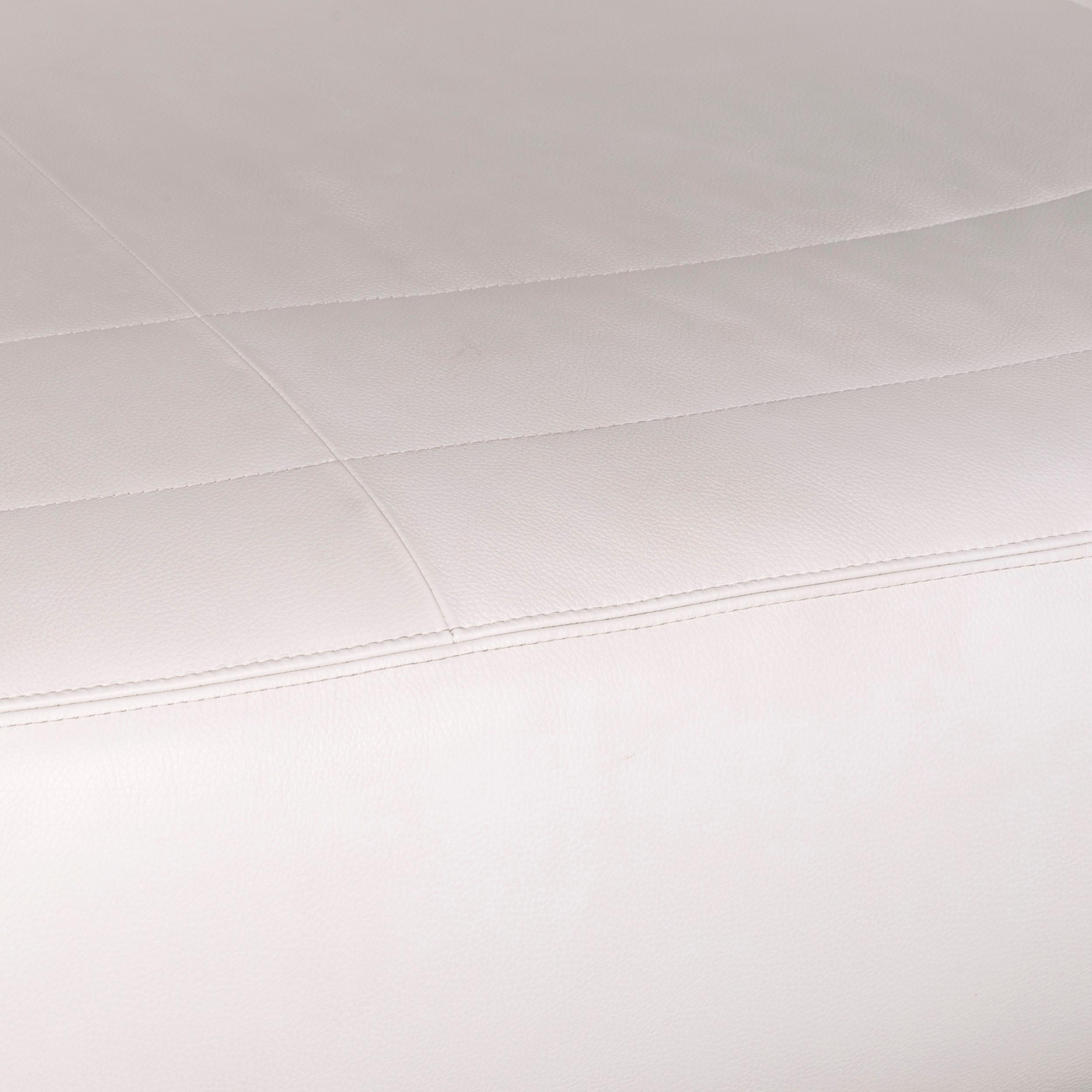 perfektes La nuova Casa Designer-Leder-Sofa aus weißem echtem Leder (Europäisch) im Angebot