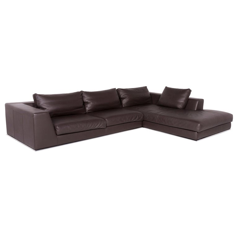 perfektes La Nuova Casa Liverpool Designer-Ecksofa aus Leder in Braun im  Angebot bei 1stDibs