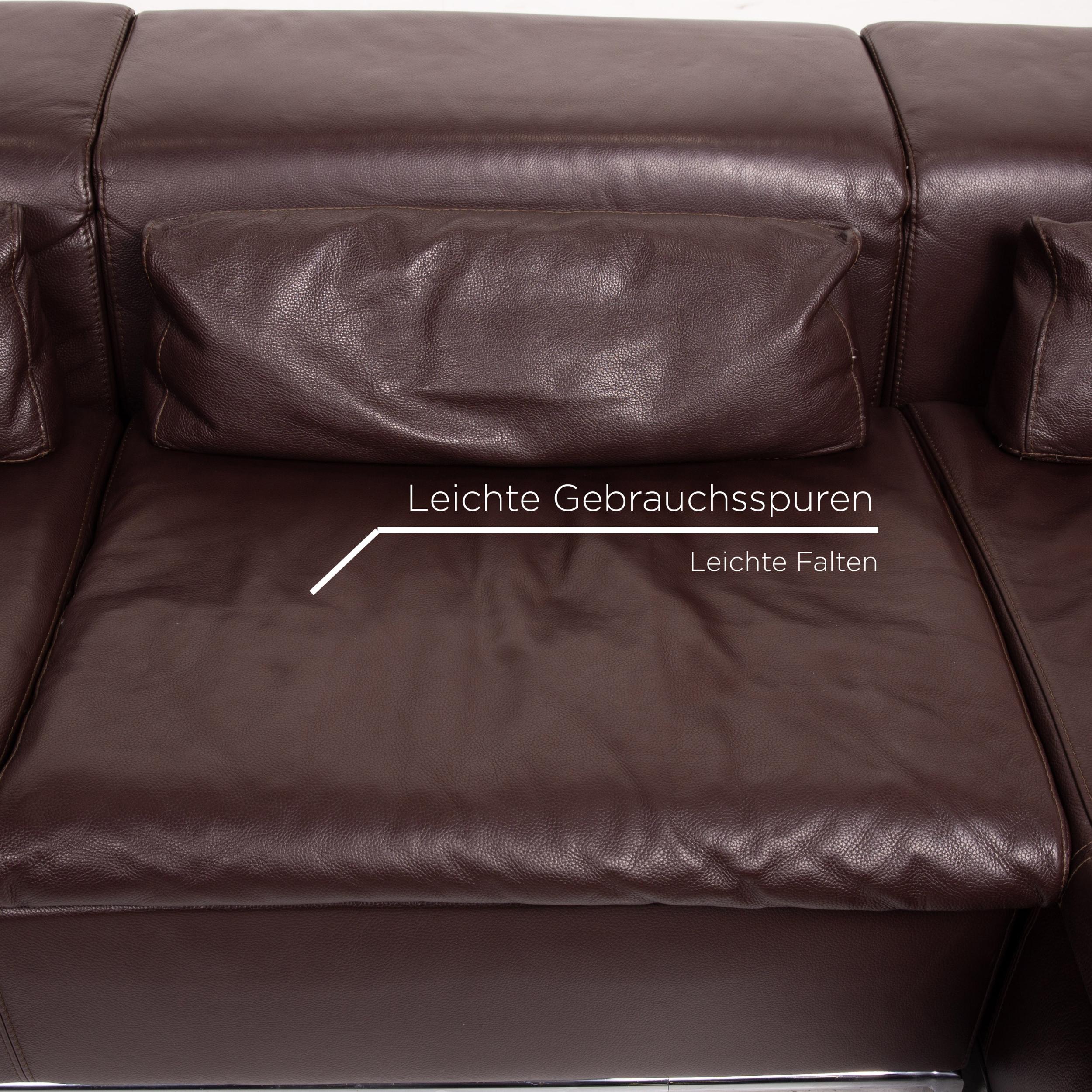 Contemporary Who's Perfect Leather Corner Sofa Brown Dark Brown Sofa Couch