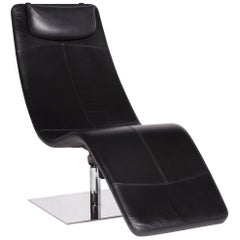 Who
s Perfect Leather Lounger Black Relax