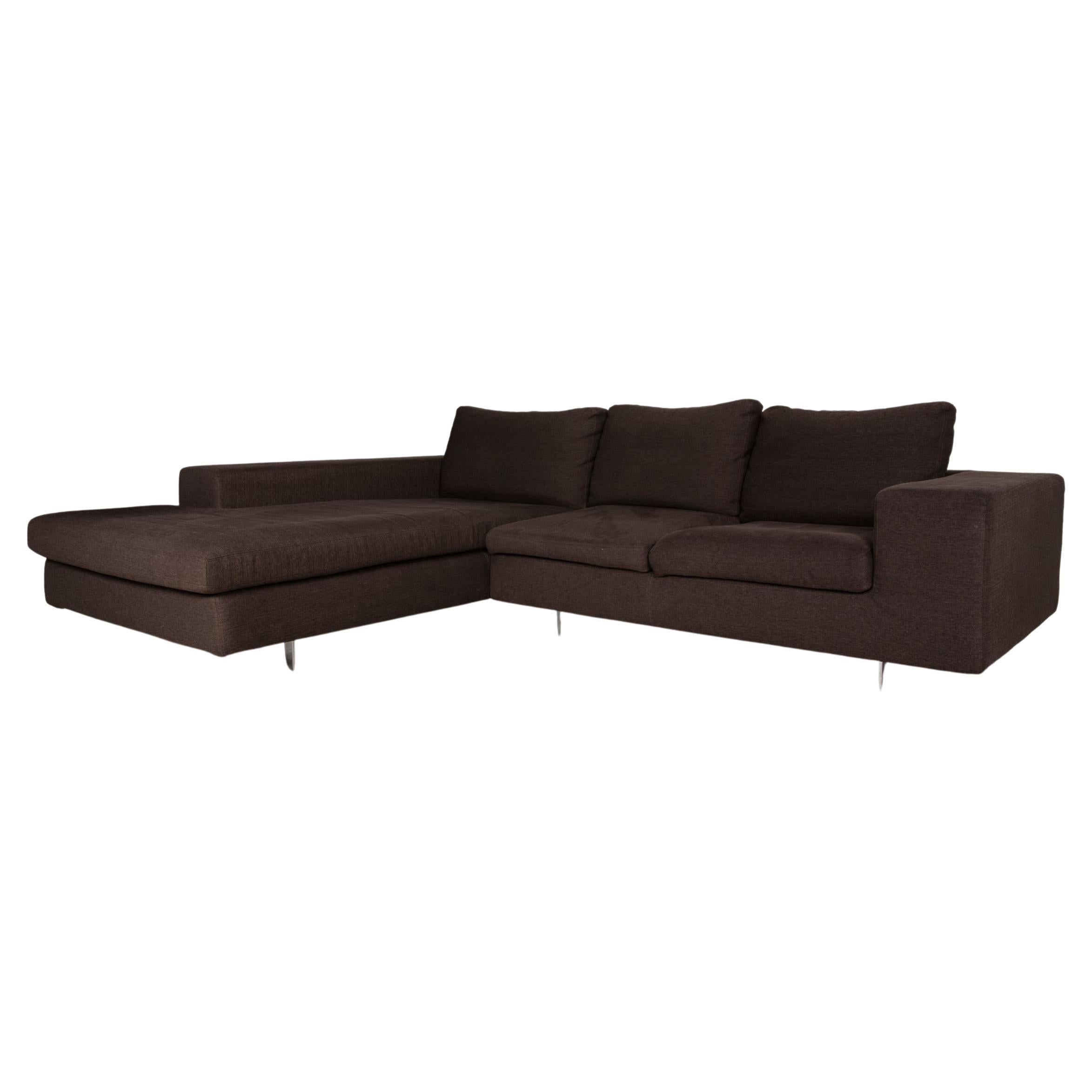 Who's Perfect Toronto Designer Leather CornerSofa Brown Couch at 1stDibs