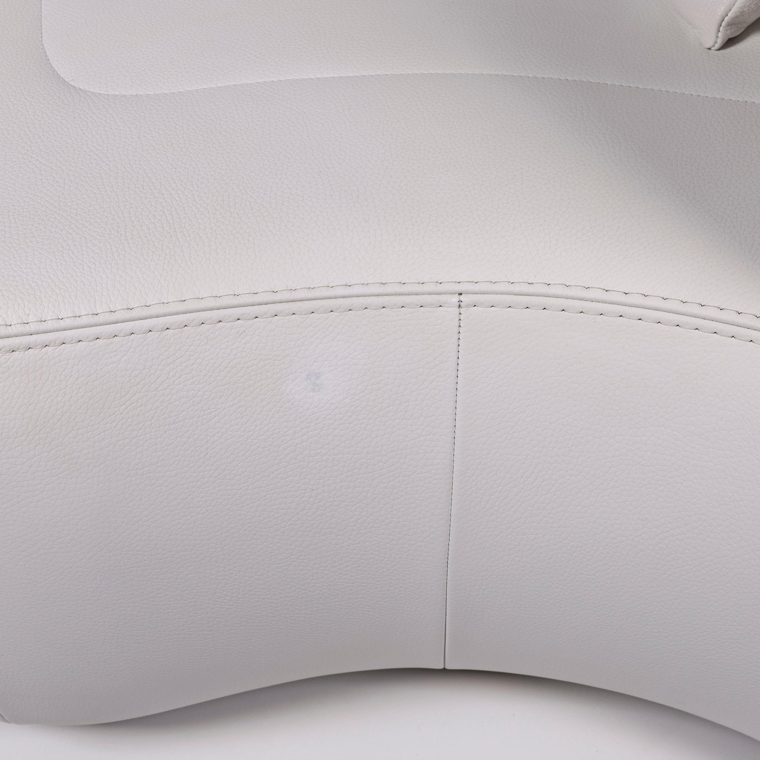 Who''s Perfect Staaten Leder Sessel Weiß Guiseppe Viganò (Italienisch) im Angebot