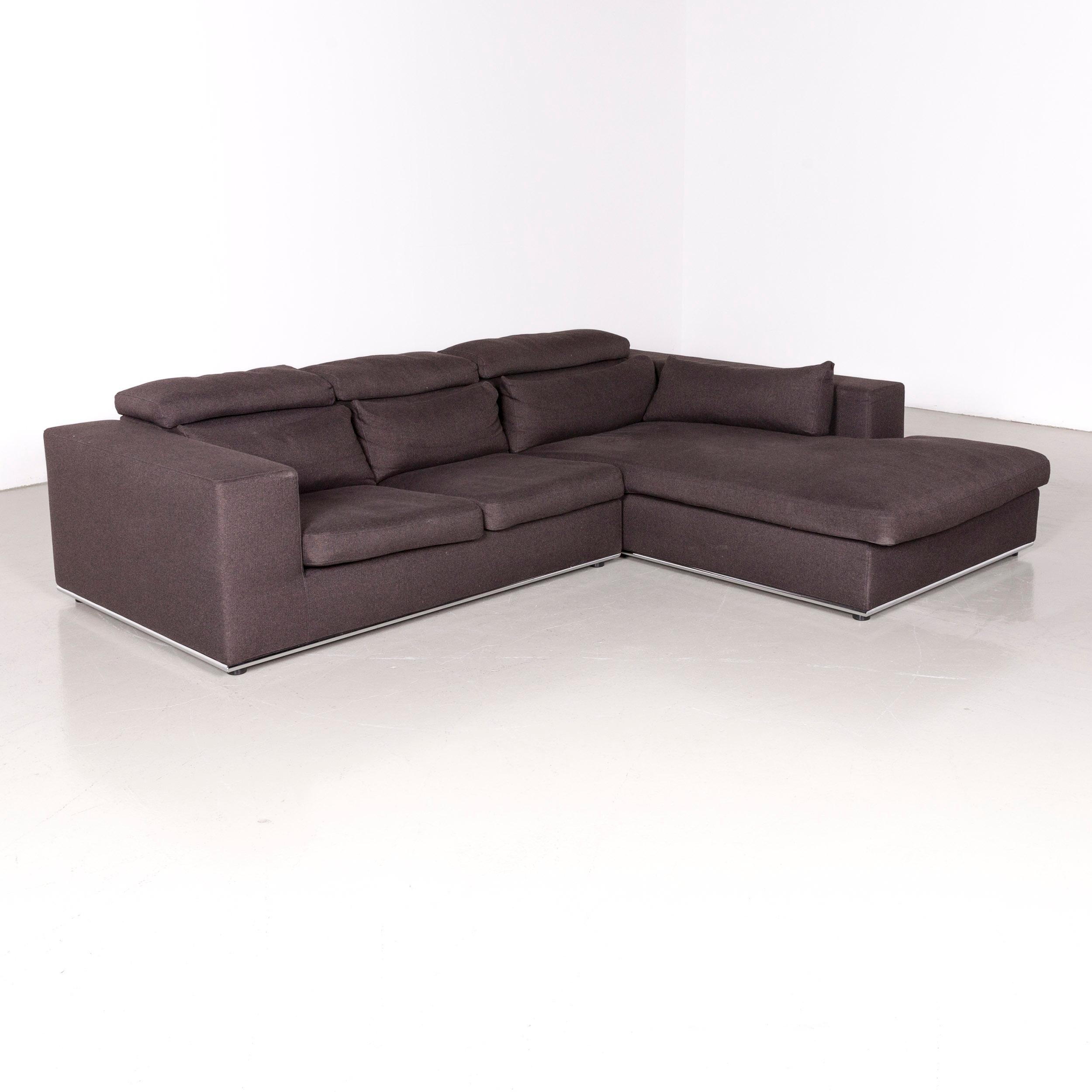 Who's Perfect Toronto designer fabric corner-sofa anthracite couch.