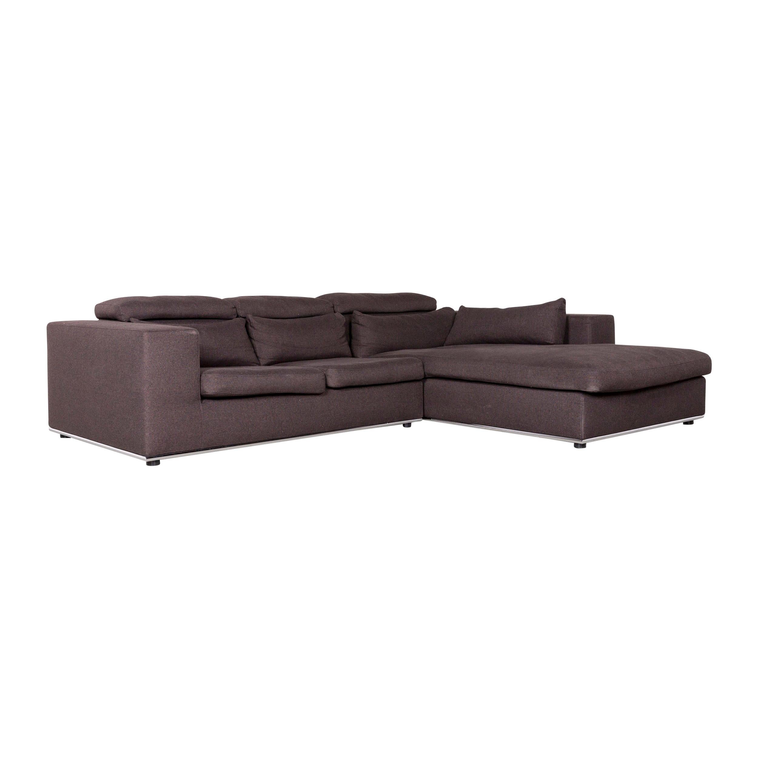 Who's Perfect Toronto Designer Fabric Corner-Sofa Anthracite Couch For Sale