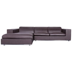 Who's Perfect Toronto Designer Leather Corner-Sofa Brown Couch