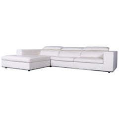 Who's Perfect Toronto Designer Leather Corner-Sofa White Couch