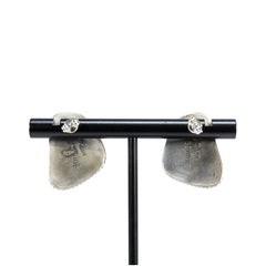 Whtie Buffalo Turquoise and Sterling Silver Stud Earrings