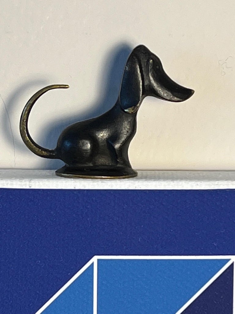 WHW Hagenauer Art Deco Bronze Dachshund Austria Miniature Figurine For
