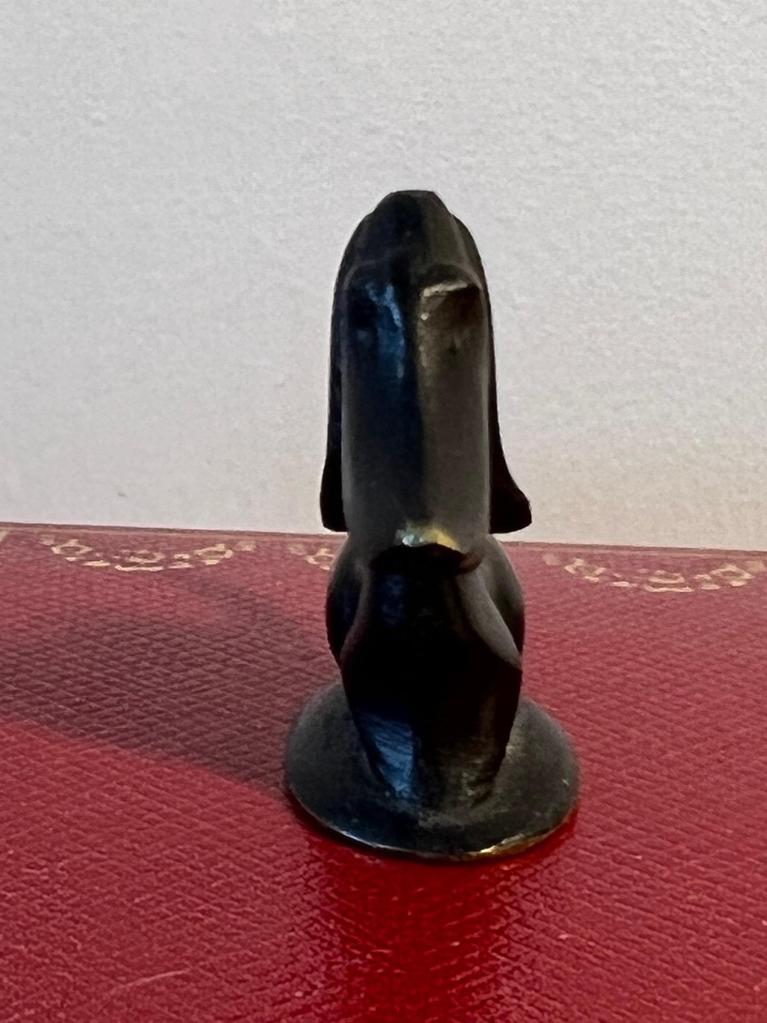 WHW Hagenauer Art Deco Bronze Dachshund Austria Miniature Figurine 2