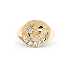 Why So Serious? – Signet Ring – Smile – 9ct yellow Gold & Baguette Diamonds