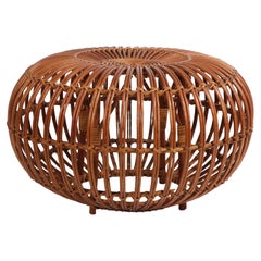 Vintage Wicker Albini Pouf Ottoman