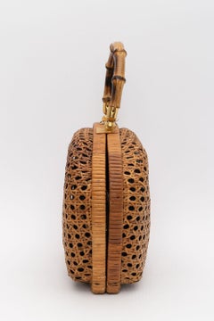 Wicker and bamboo bag