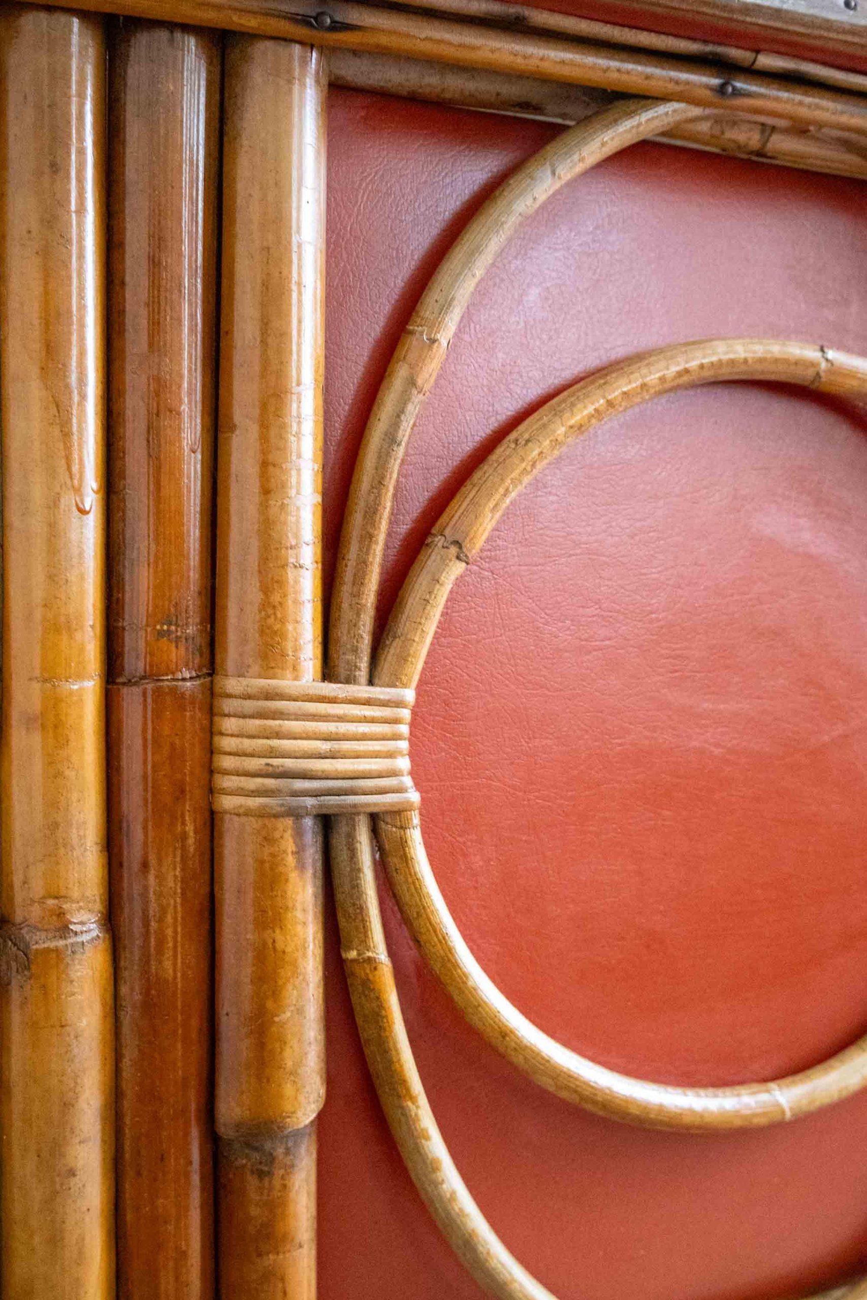 Wicker and Bamboo Bar Cabinet – 1970s in vendita 1