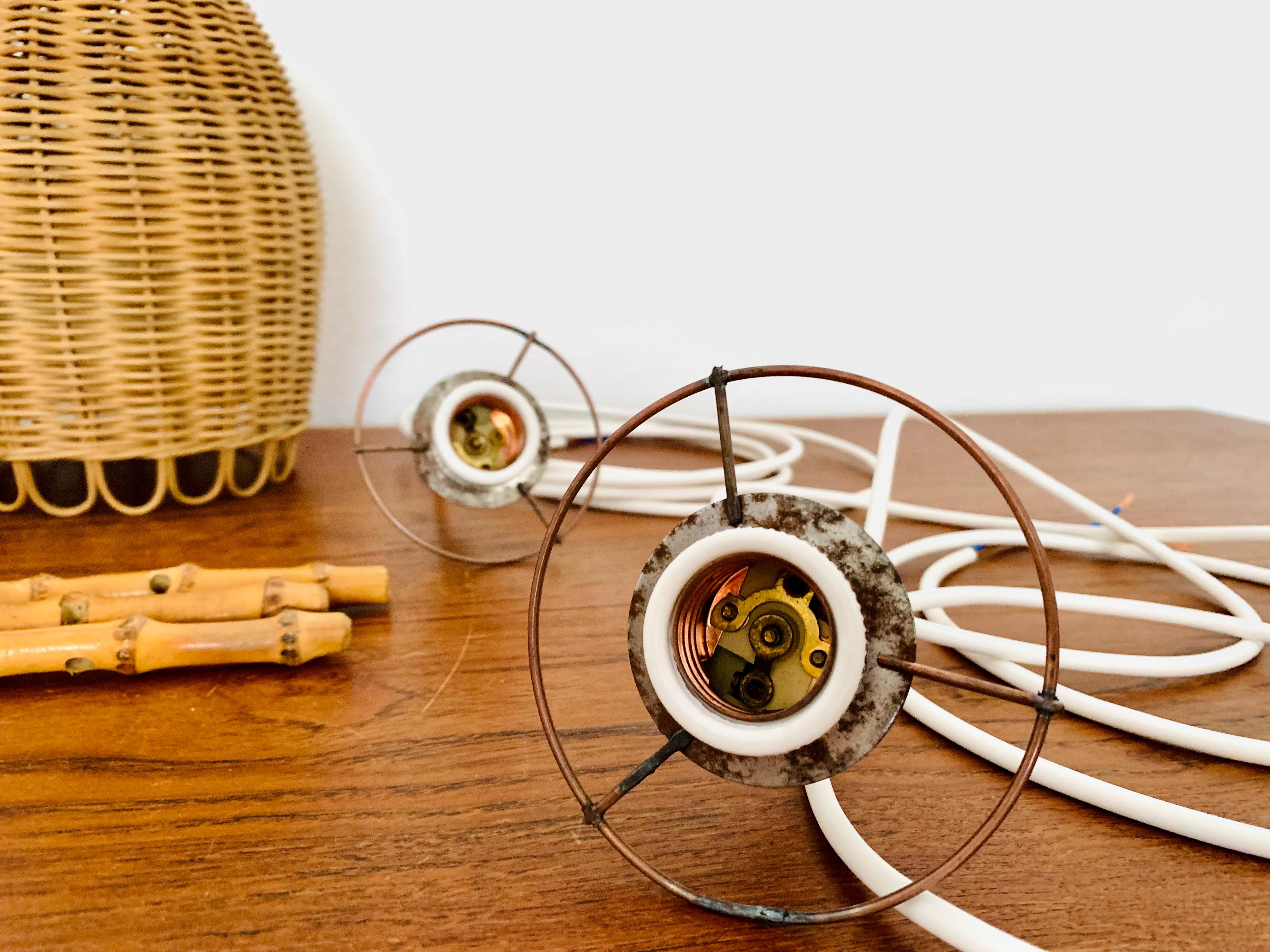 Wicker and Bamboo Cascading Lamp en vente 12