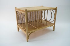 Wicker and Bamboo Chest of Drawers, 1960s