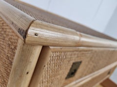 Wicker and Bamboo Chest of Drawers by Dal Vera, 1960s