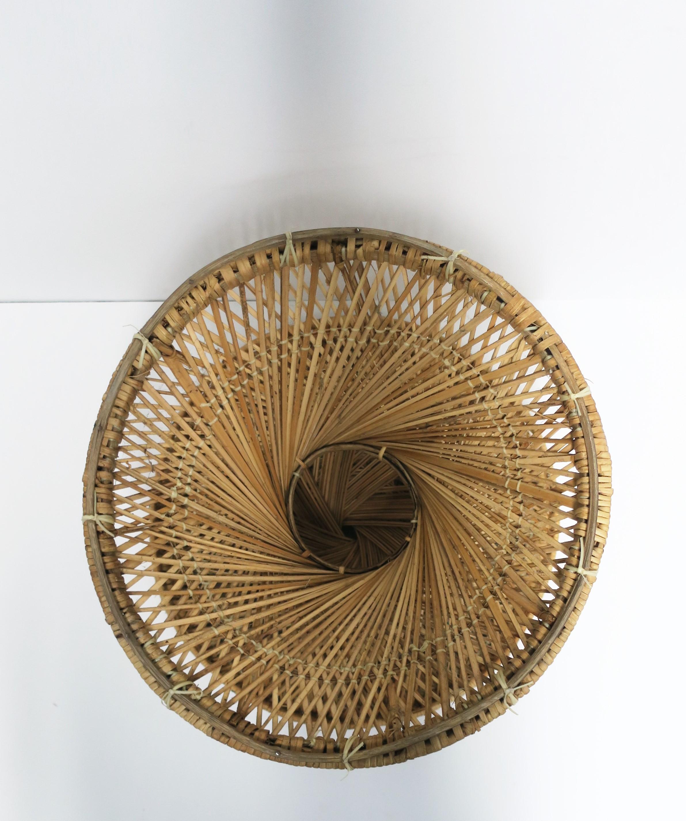 Wicker Side Drinks Table Attributed to Emmanuelle Peacock 10