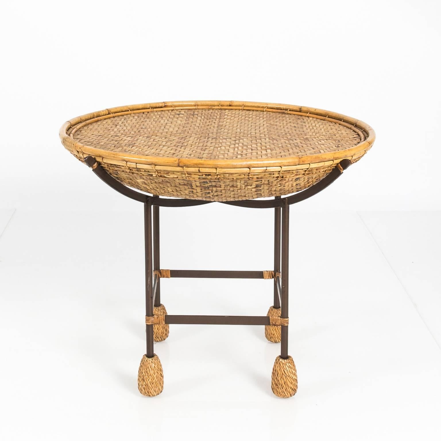 Wicker and Iron Table 2