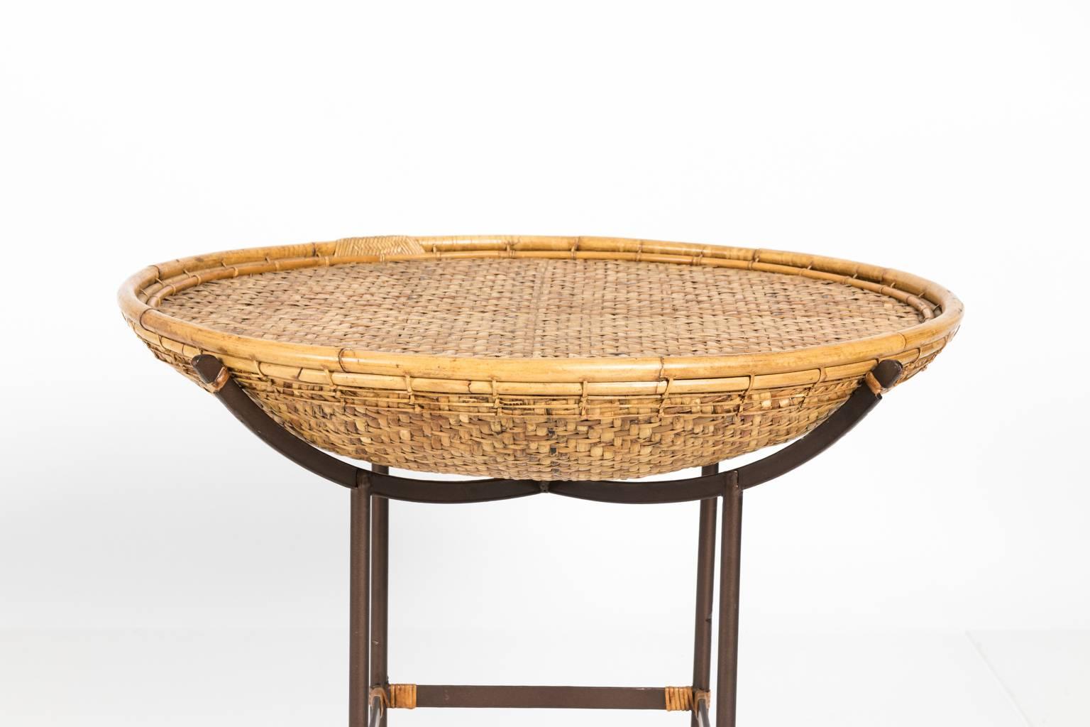 Wicker and Iron Table 3