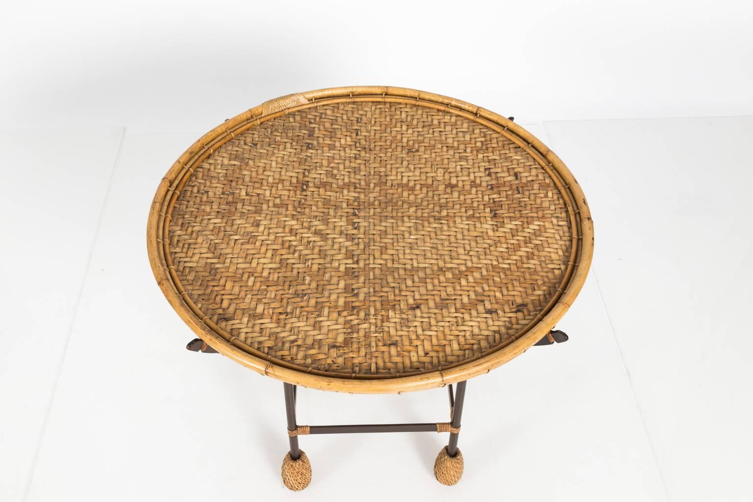 Wicker and Iron Table 4
