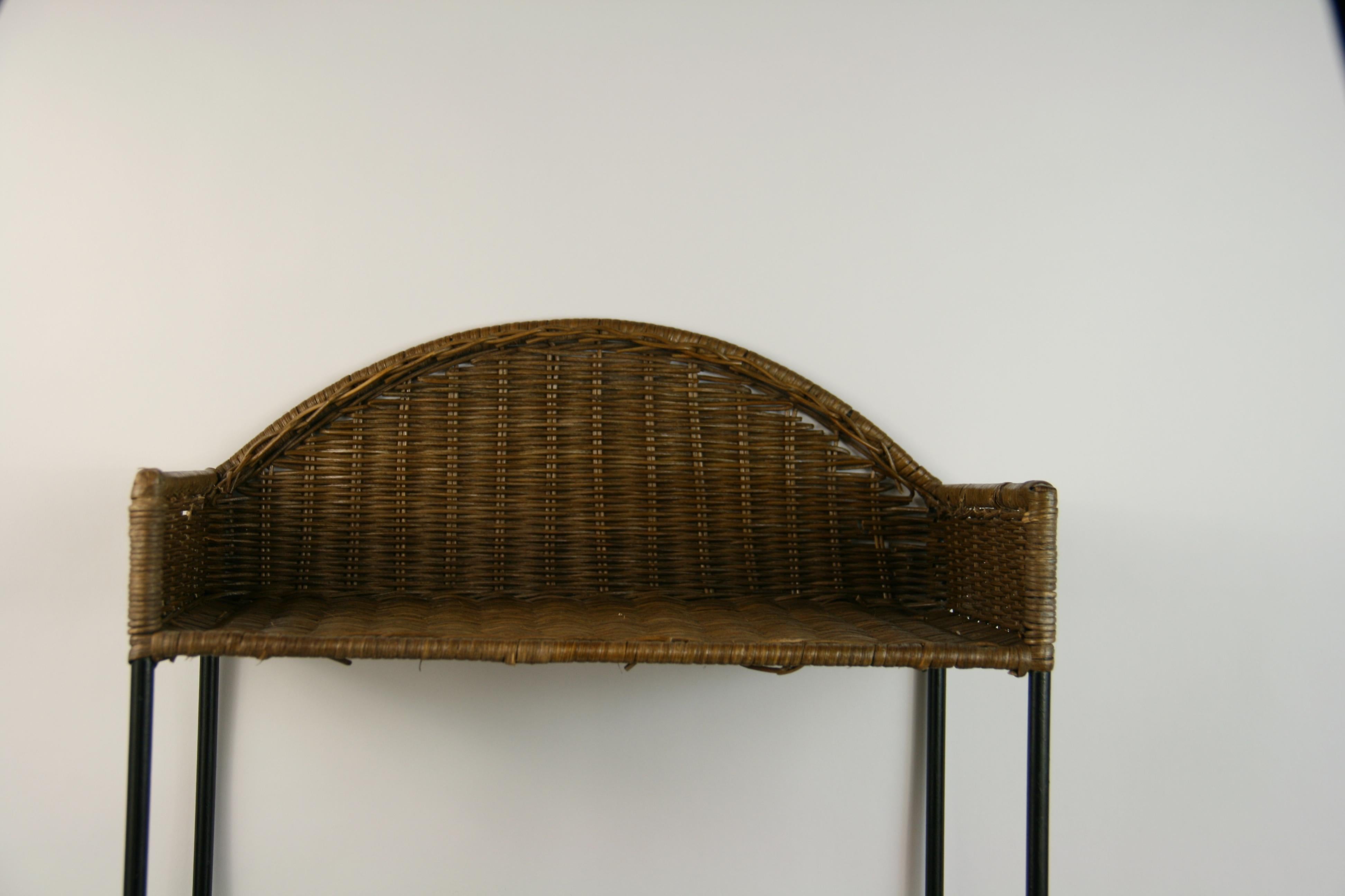 wicker 3 tier shelf