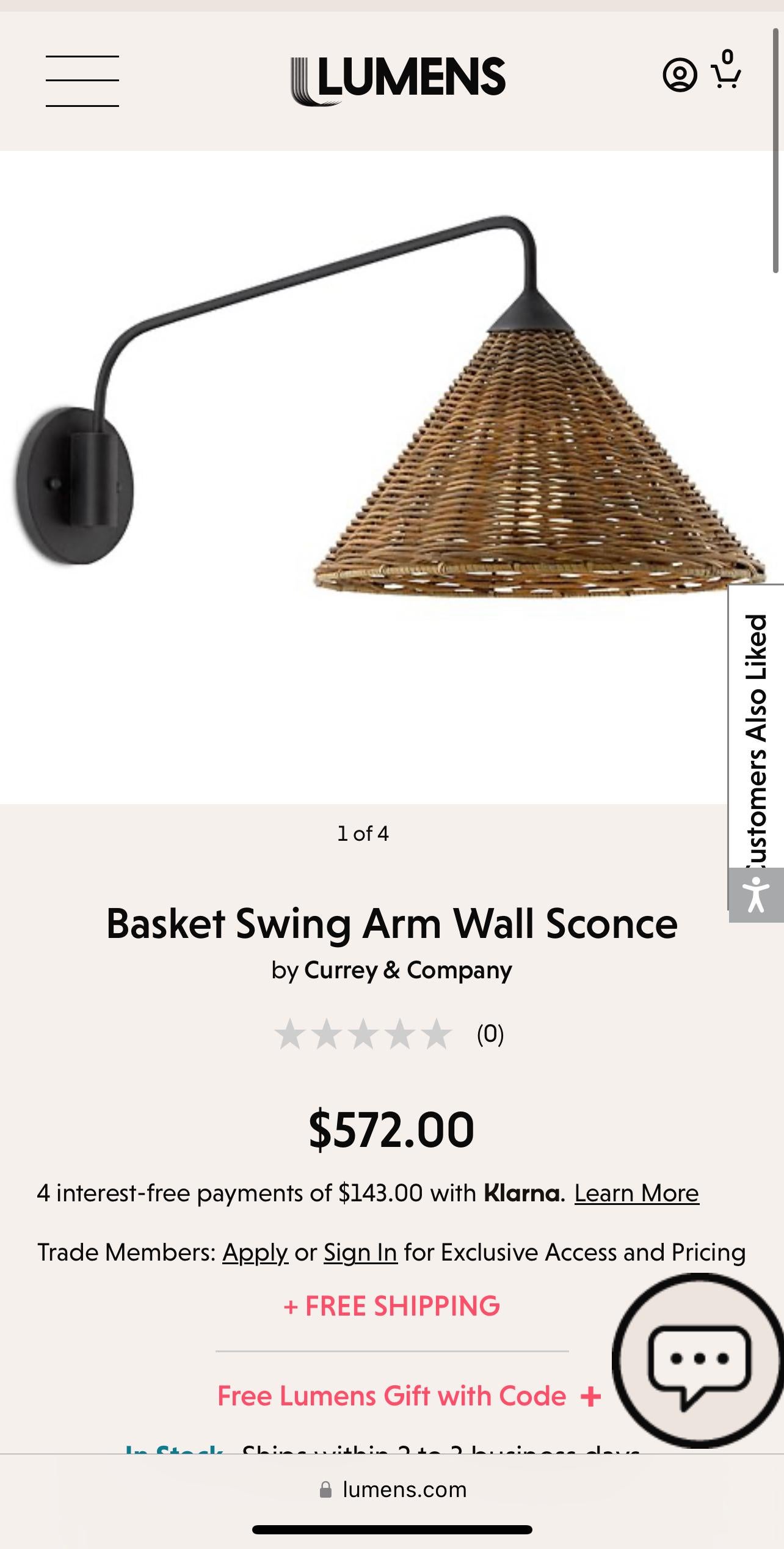 Wicker and Metal Light Sconces by Currey and Company, a Pair, 21st Century 9