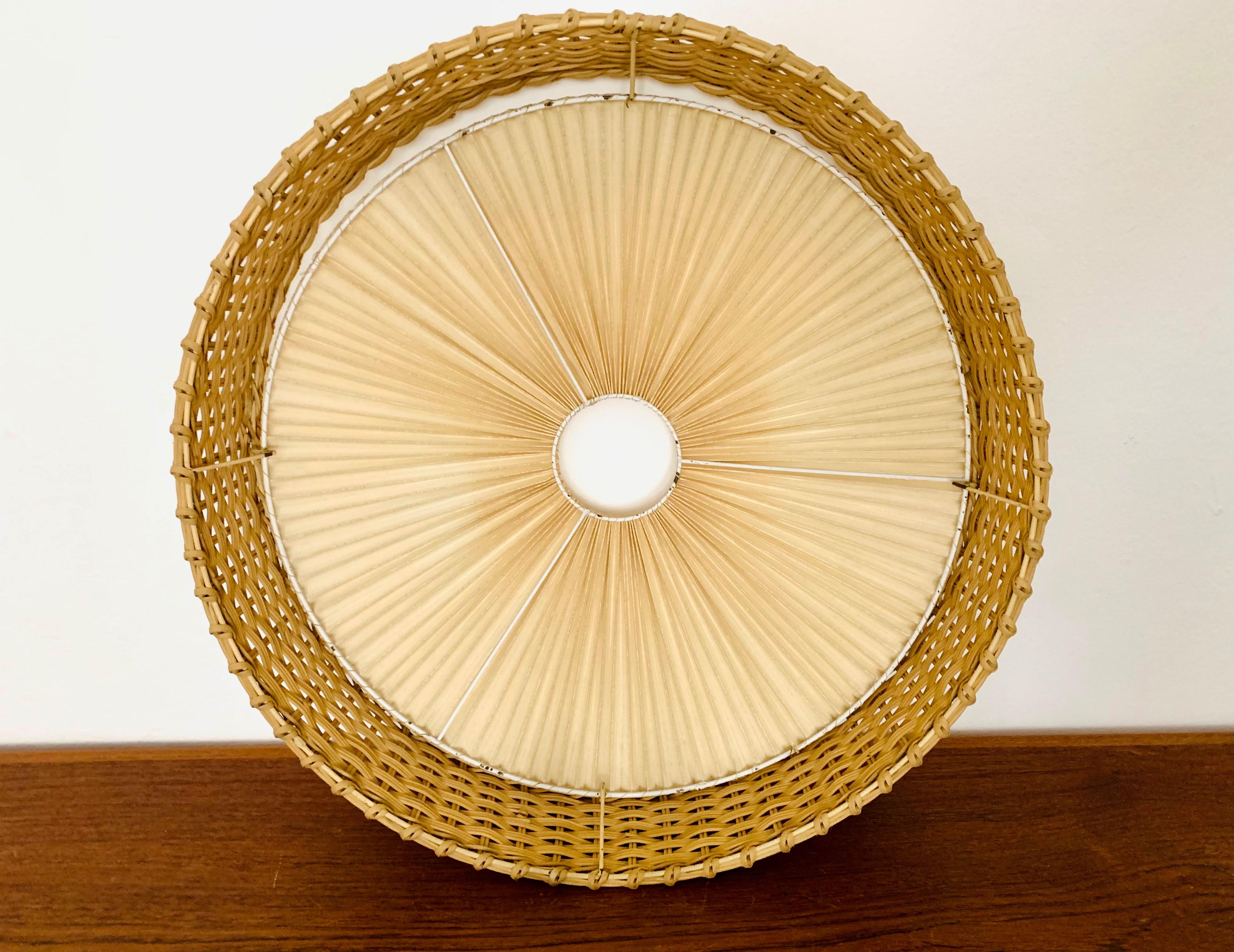 Wicker and Pleating Ceiling Lamp 8