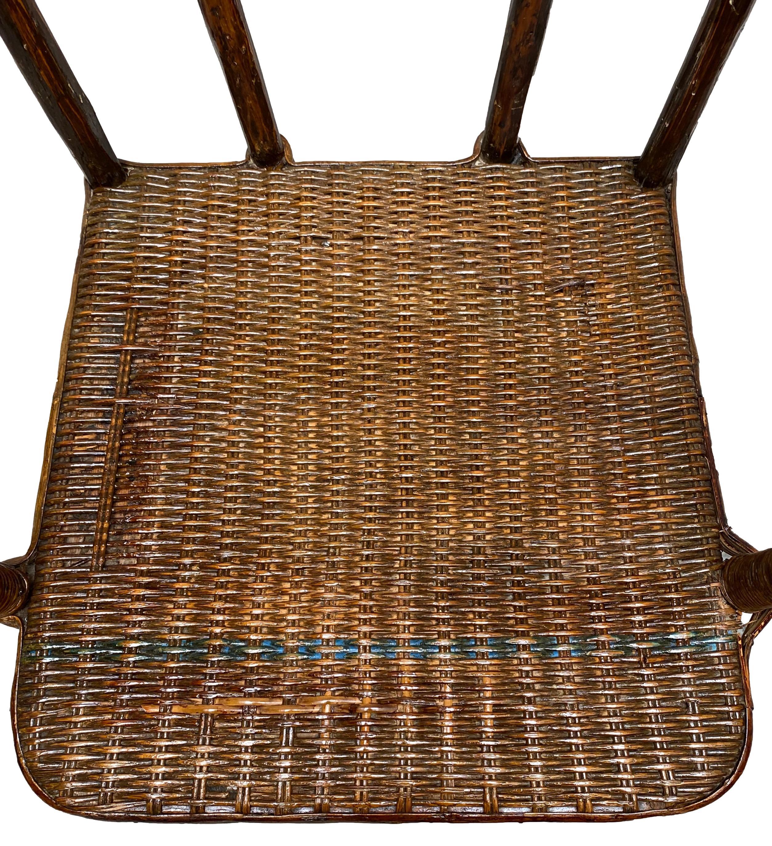 Wicker and Rattan Armchair, Italy, 1960s 1
