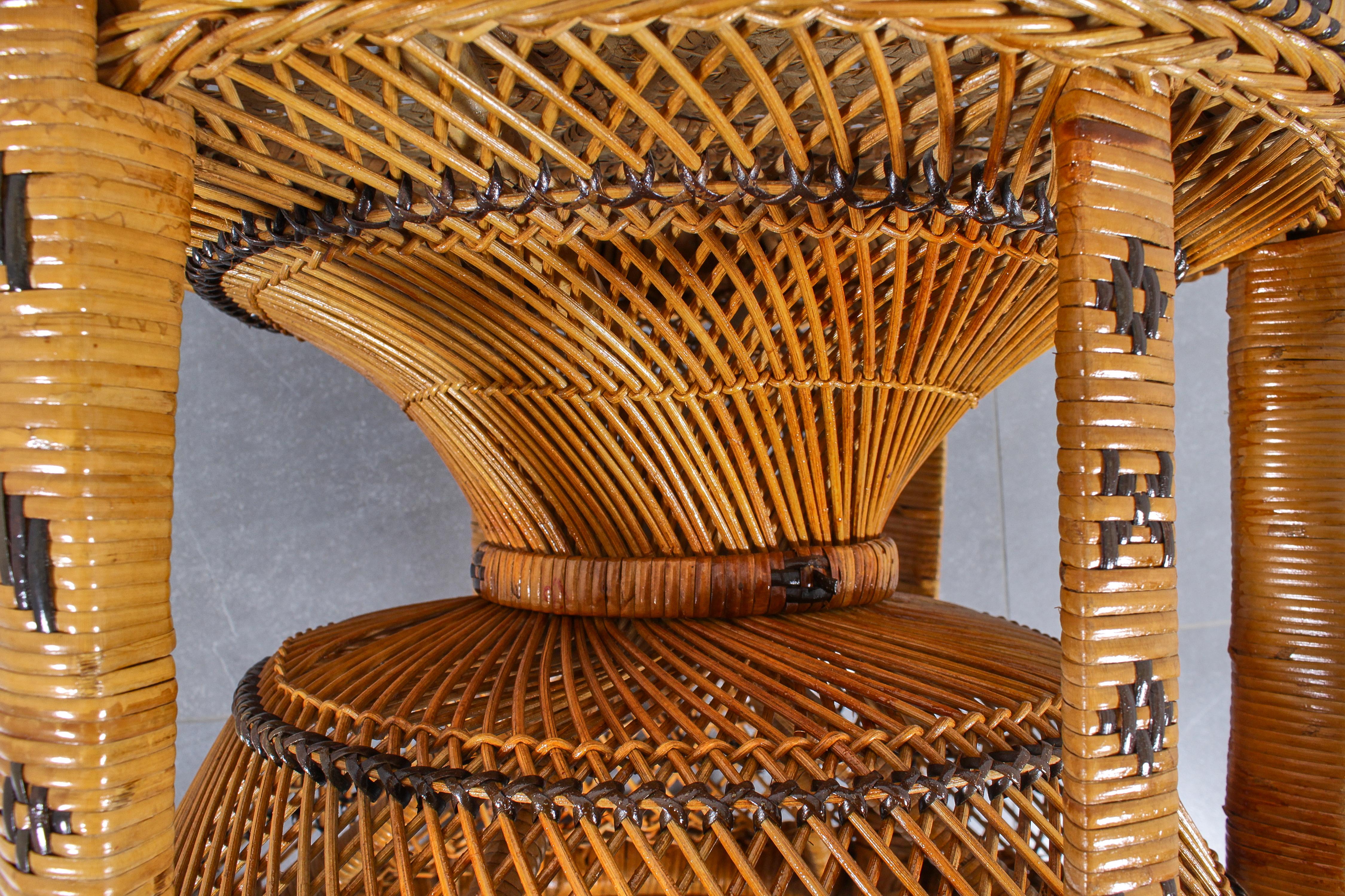 Wicker and Rattan Peacock Armchair model 