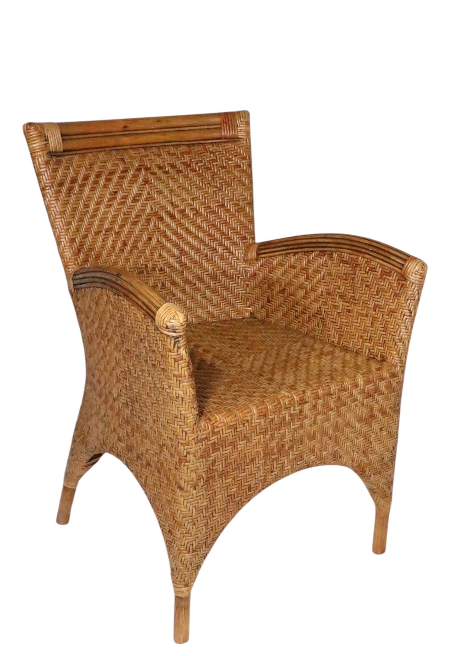 Sillón de mimbre by Paleck Regencia de Hollywood en venta