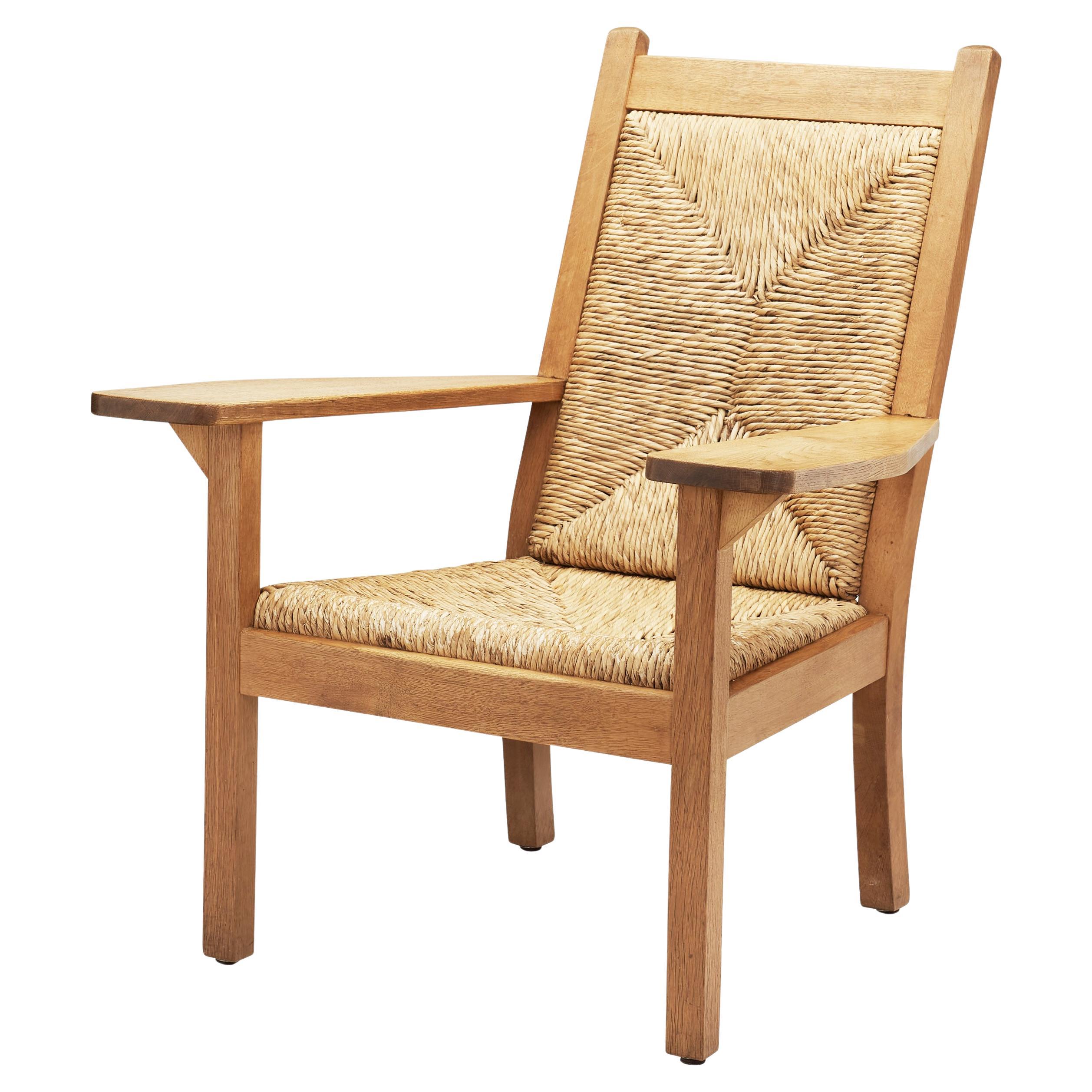 Wicker Armchair by Willi Ohler for Worpsweden, Germany First Half 20th Century For Sale