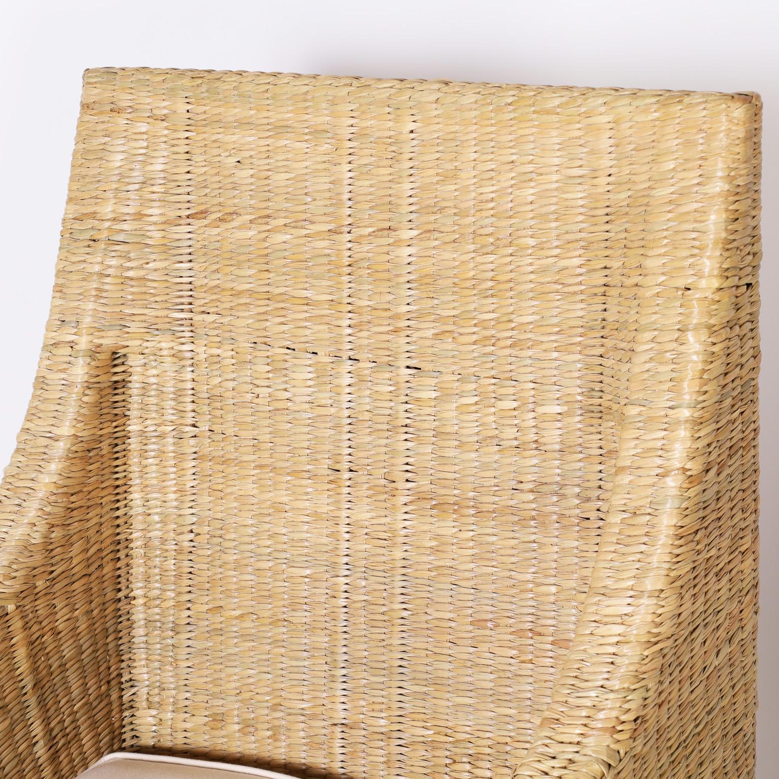 Contemporary Wicker Armchairs from the FS Flores Collection, Priced Individually For Sale