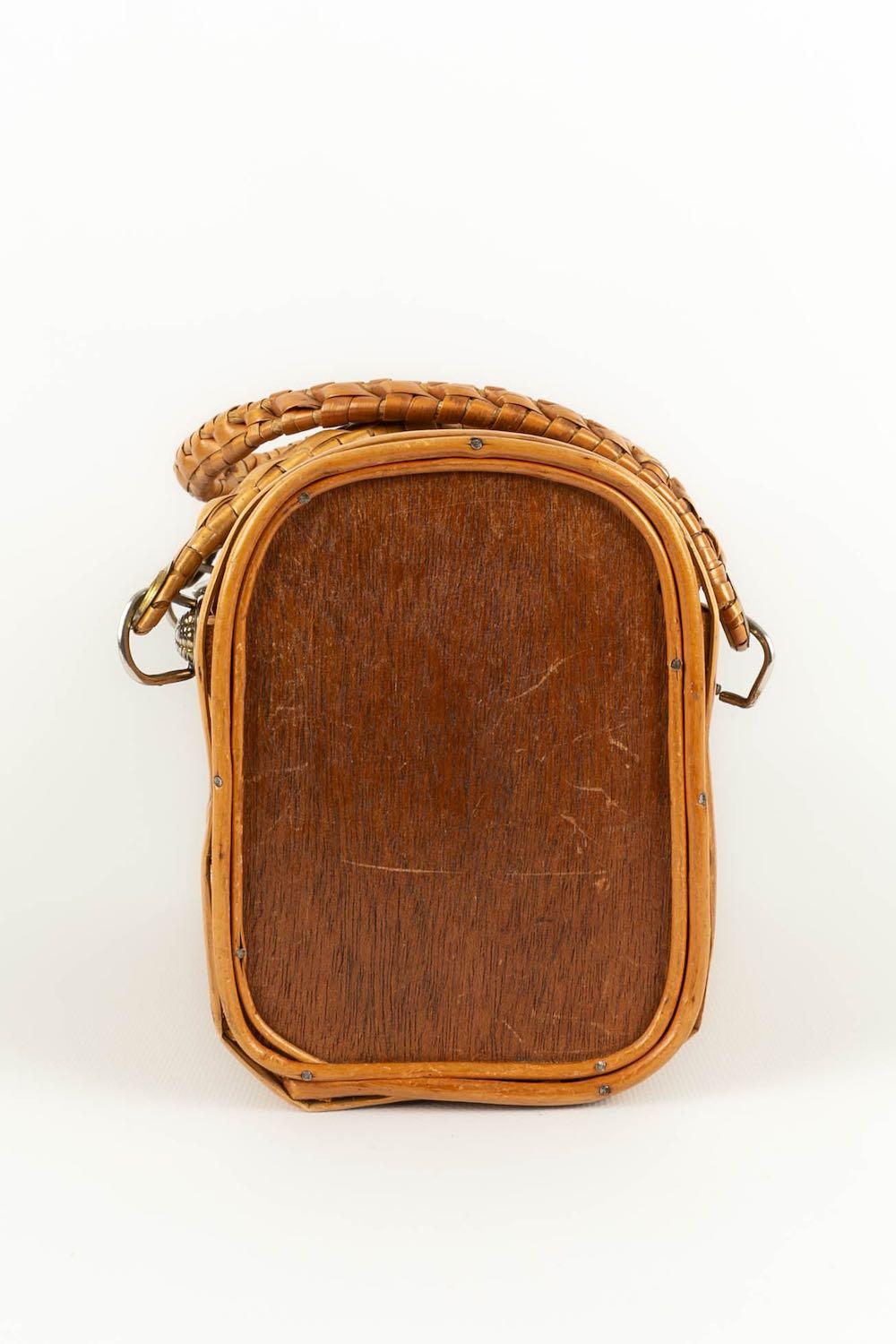 Wicker bag In Good Condition For Sale In SAINT-OUEN-SUR-SEINE, FR