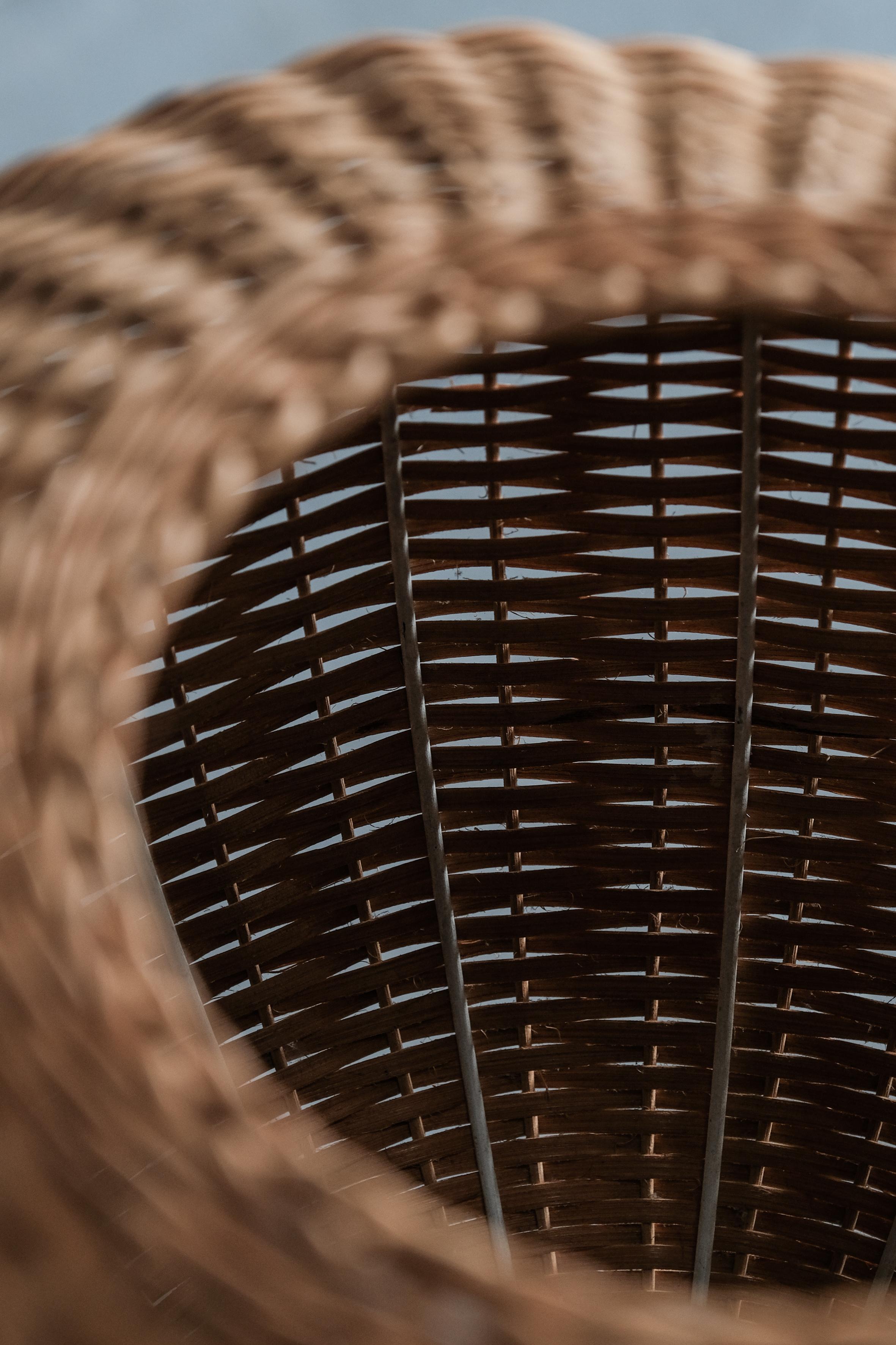 Wicker balloon lamp, Germany 1970 1