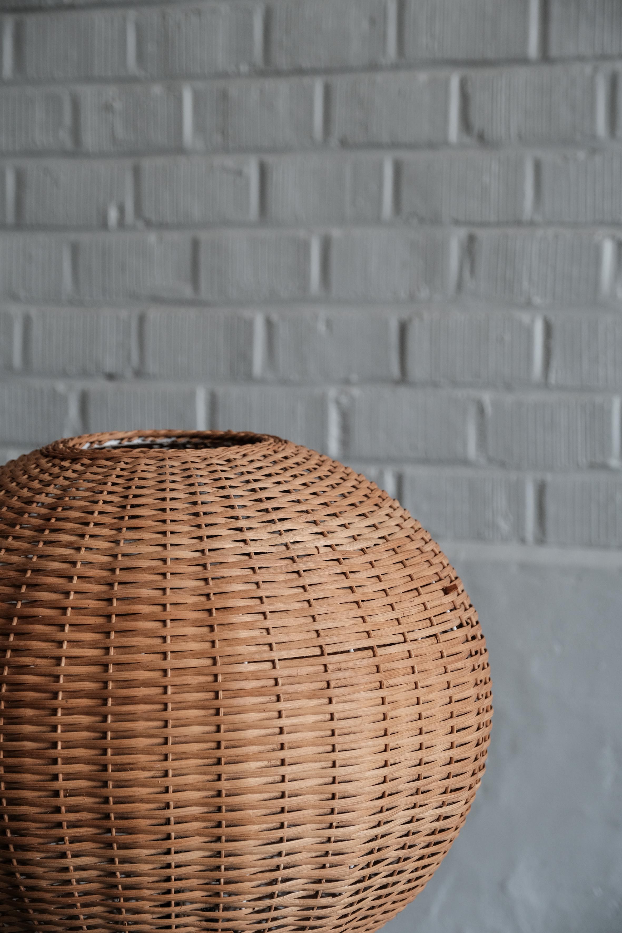 Wicker balloon lamp, Germany 1970 For Sale 3