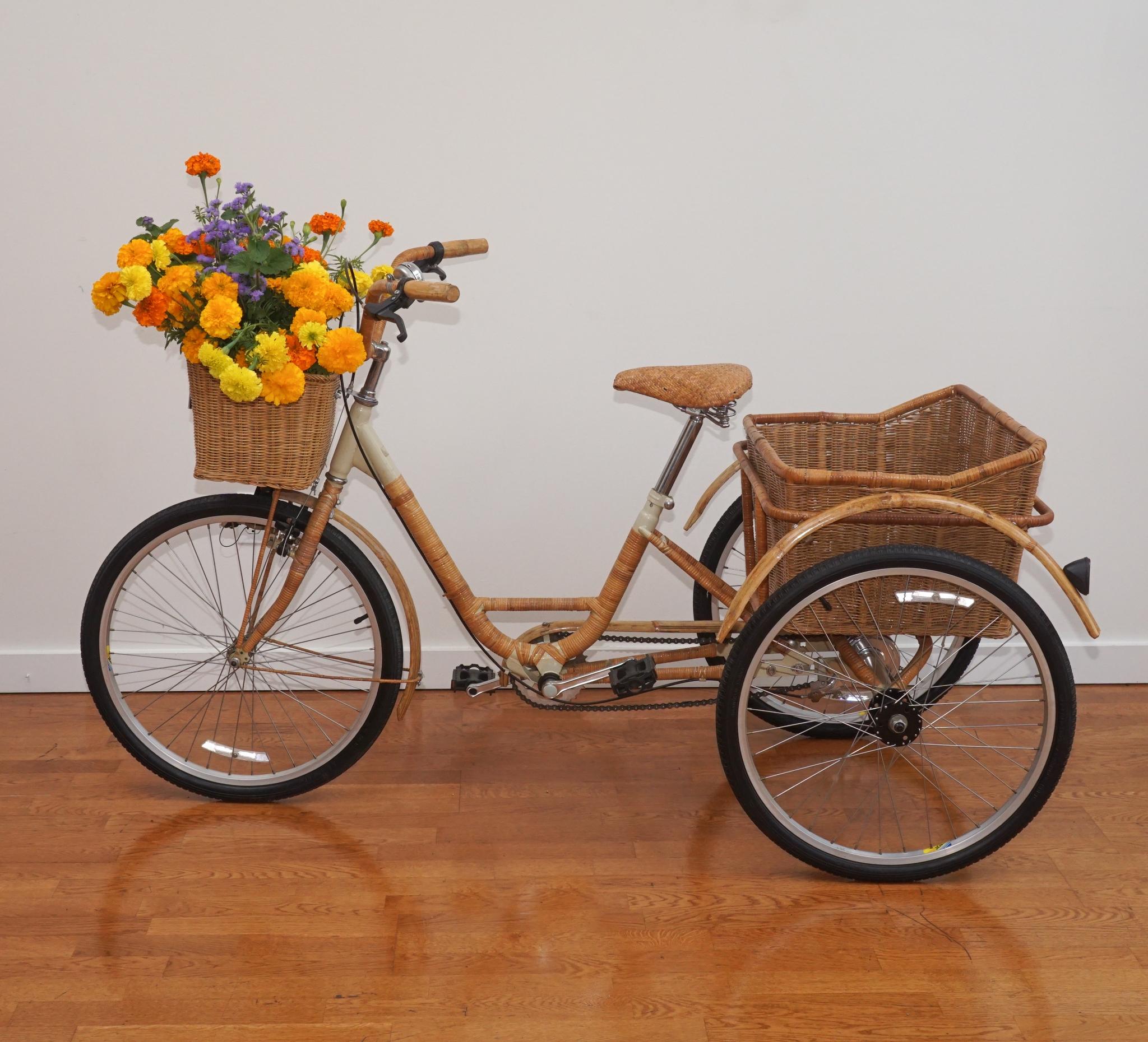 Wicker & Bamboo Adult Tricycle For Sale 1