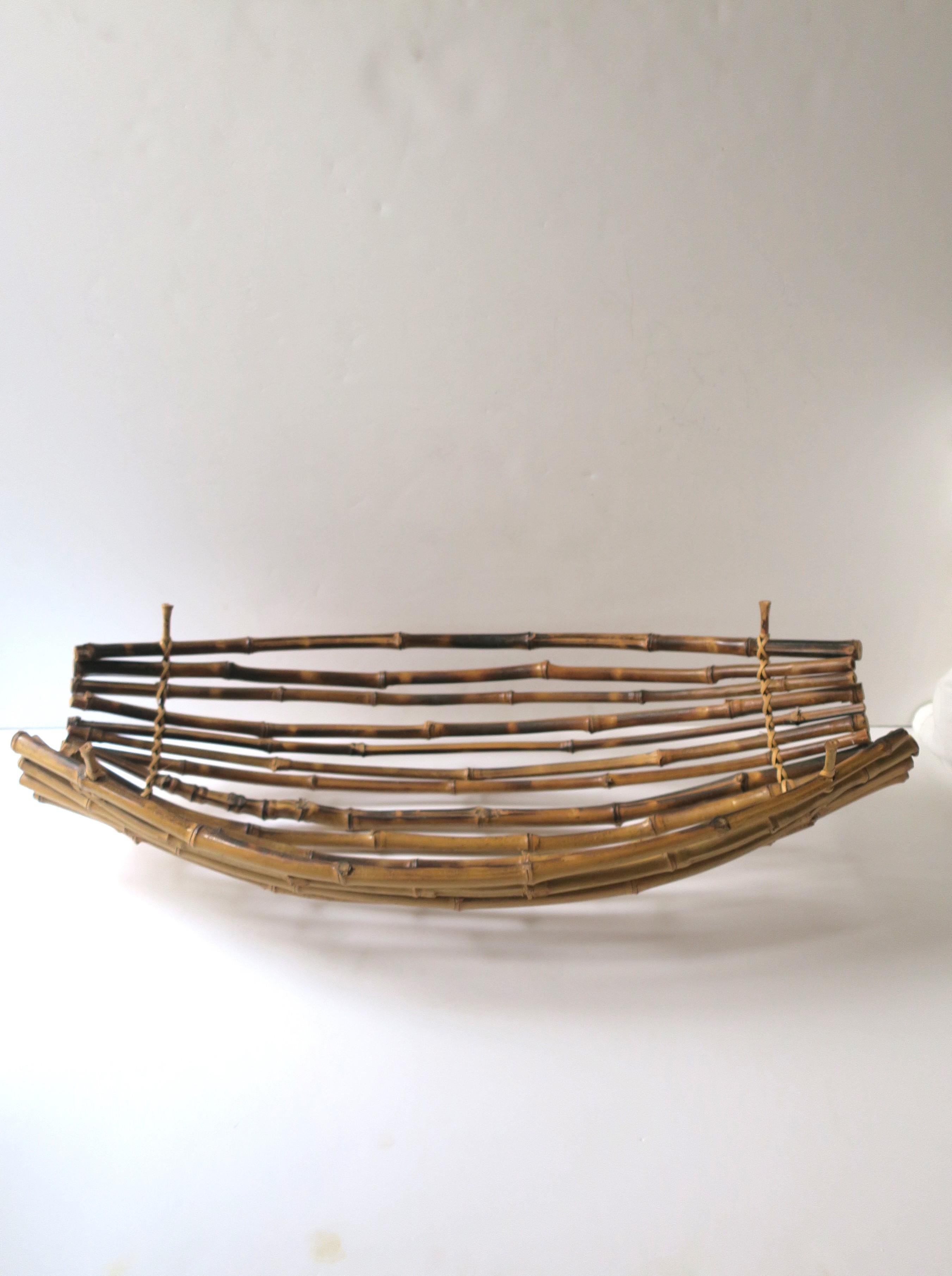 Wicker Bamboo Centerpiece Basket For Sale 1