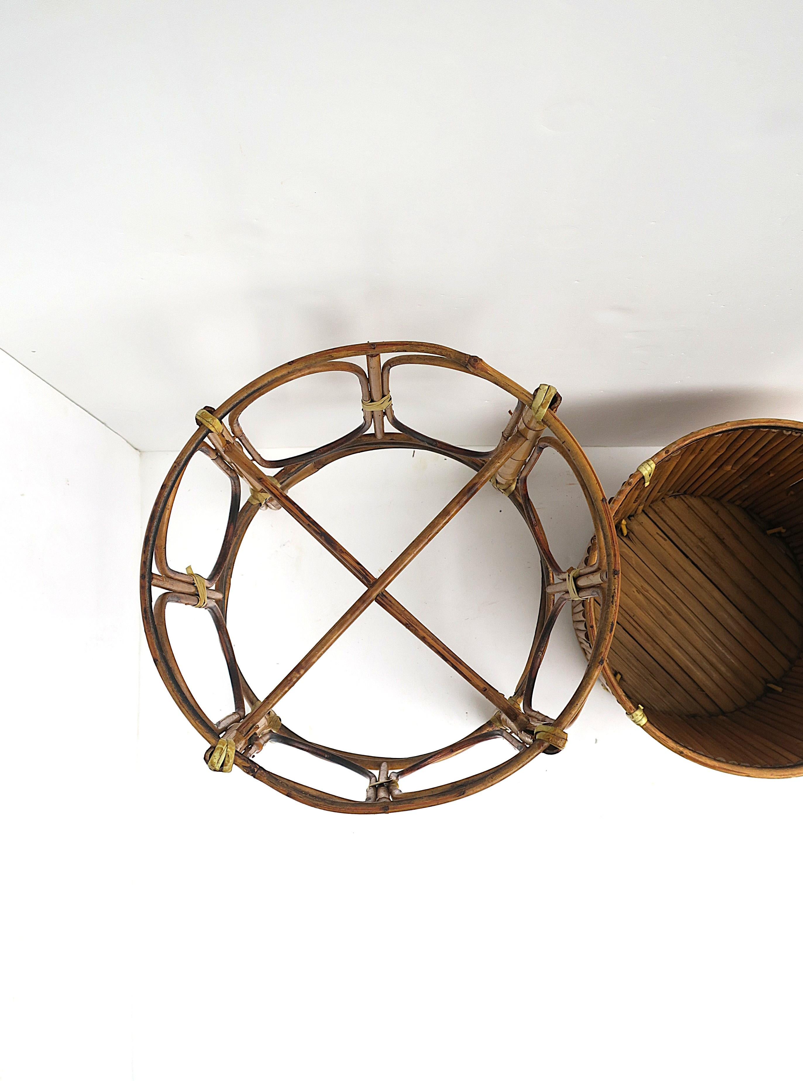 Wicker Bamboo Plant Stand Holder Cachepot For Sale 9