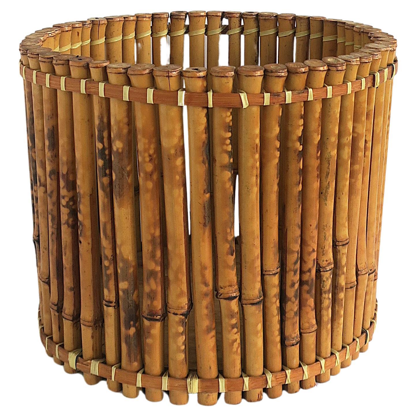 Wicker Bamboo Planter Pot Holder Cachepot, 2 Avail.