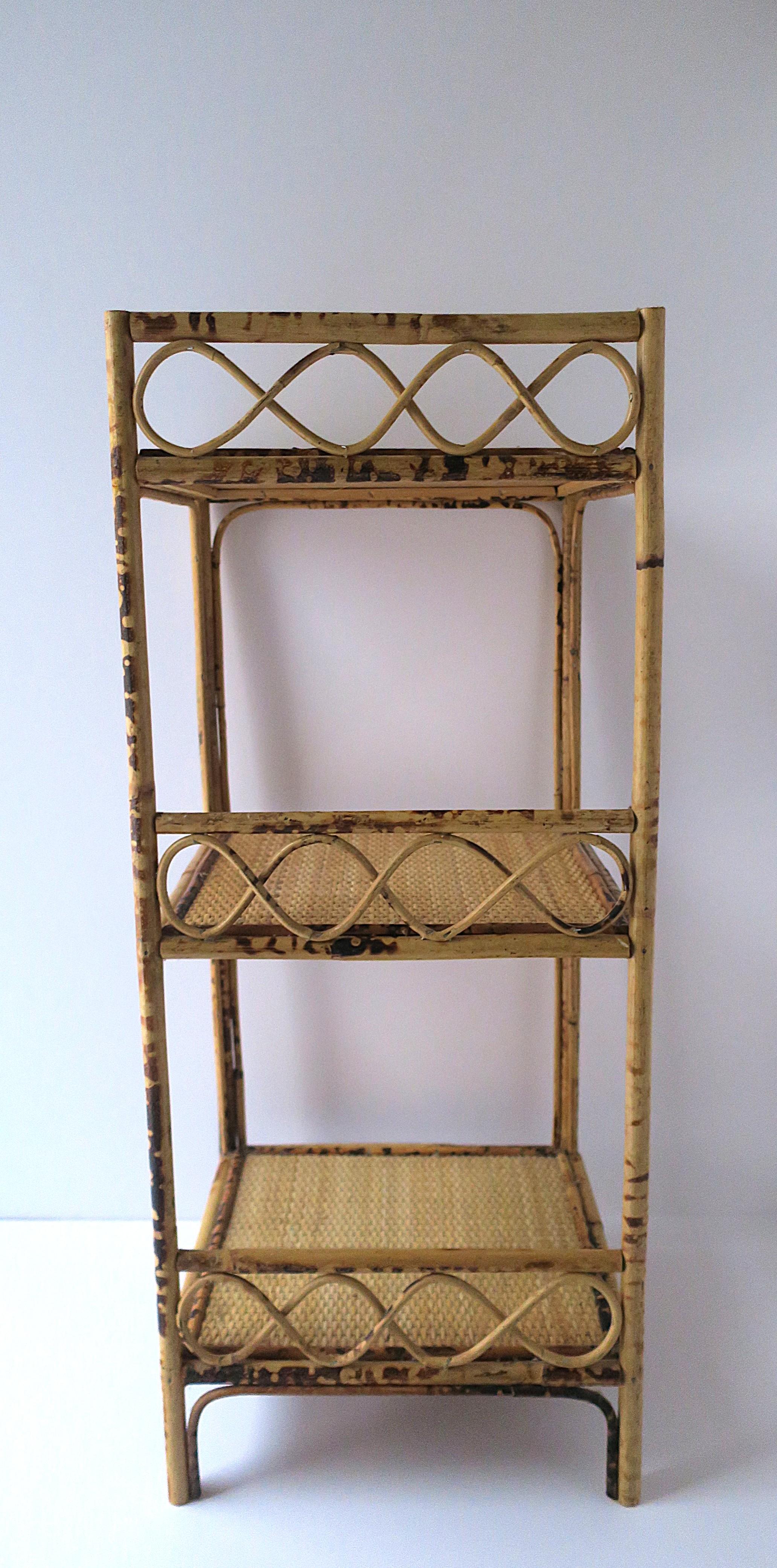 Wicker Bamboo Storage Shelves Étagère For Sale 7