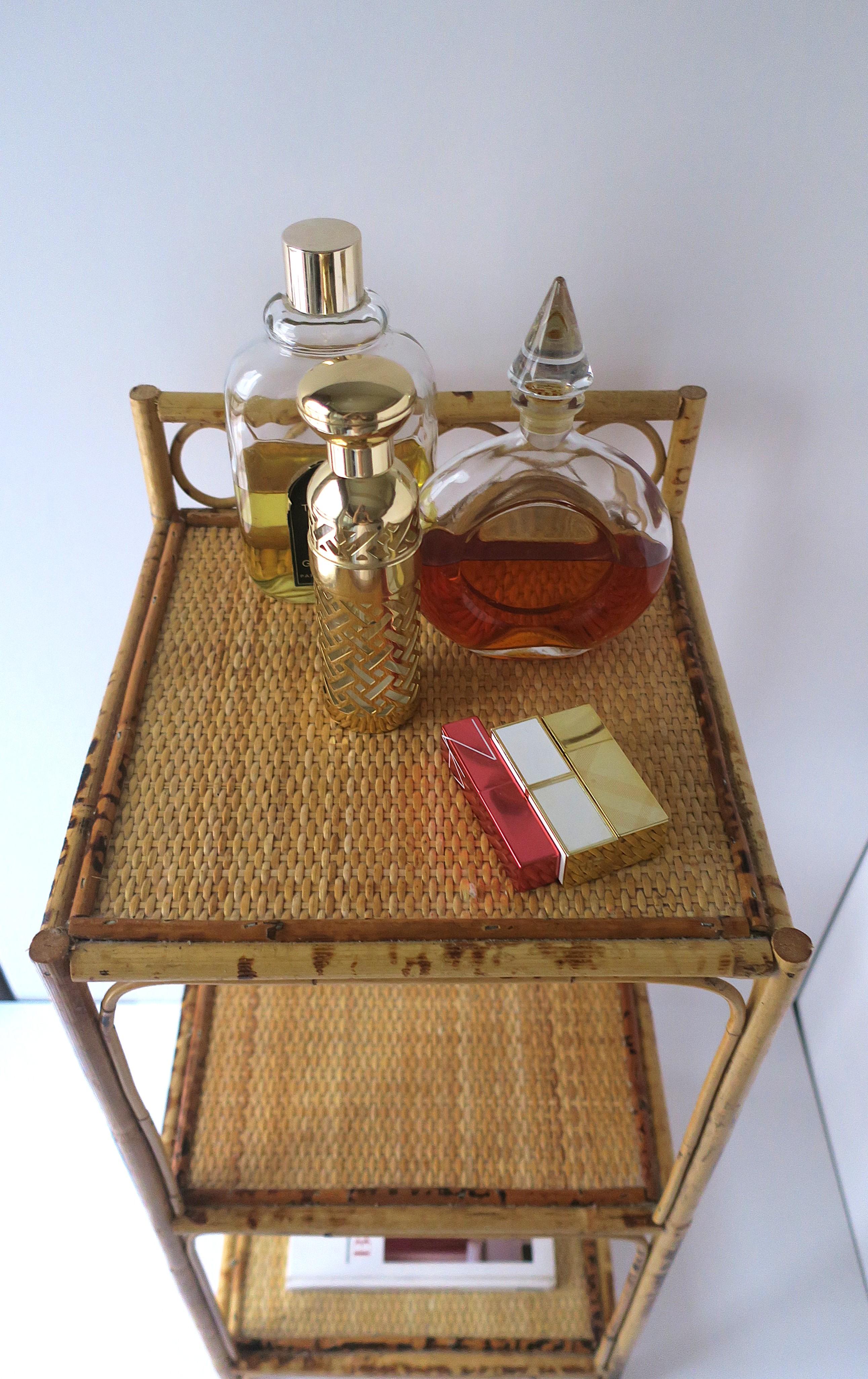 Wicker Bamboo Storage Shelves Étagère For Sale 2