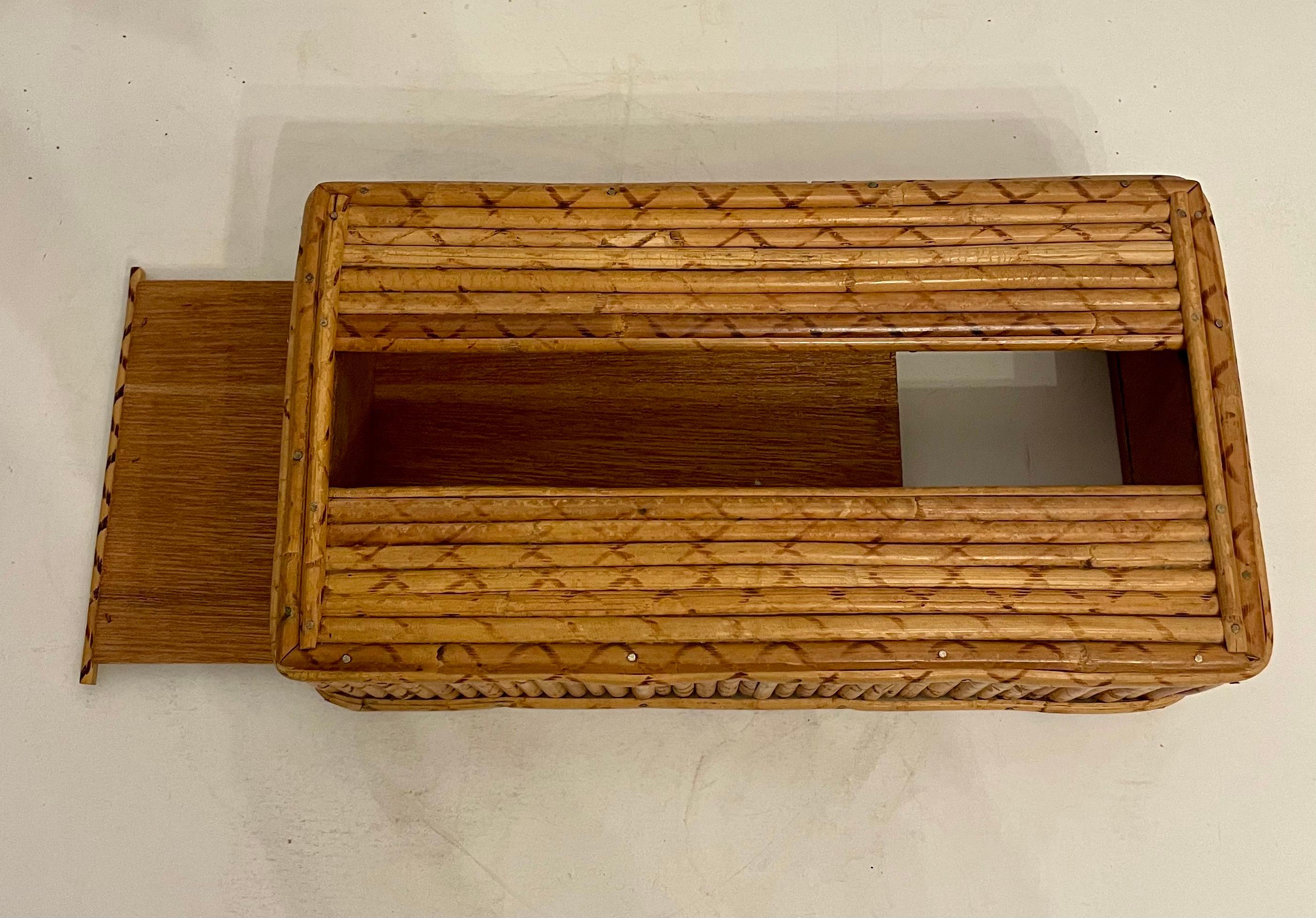 Funda de mimbre de bambú para cajas de pañuelos Adirondack en venta