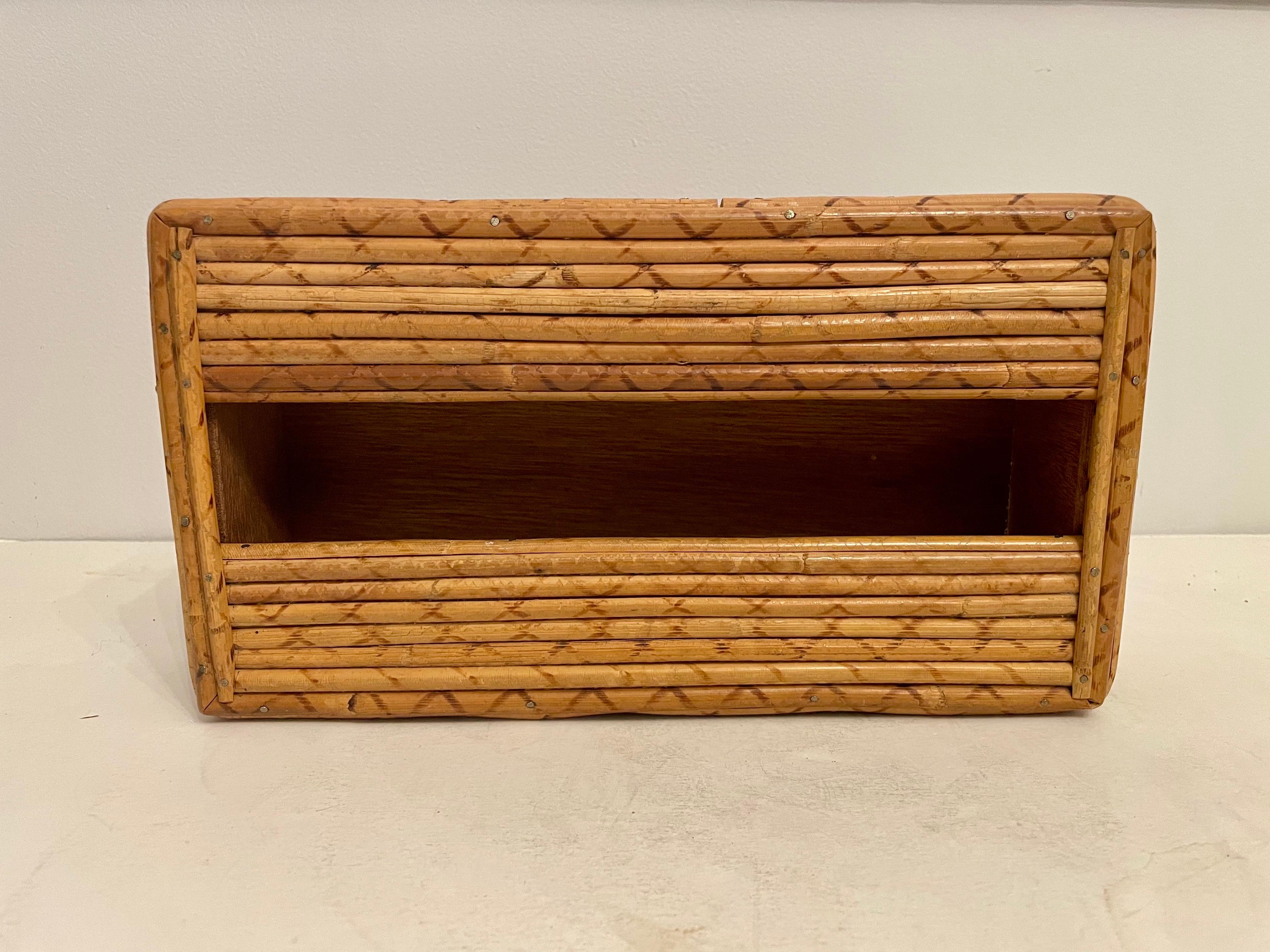 Funda de mimbre de bambú para cajas de pañuelos Bambú en venta