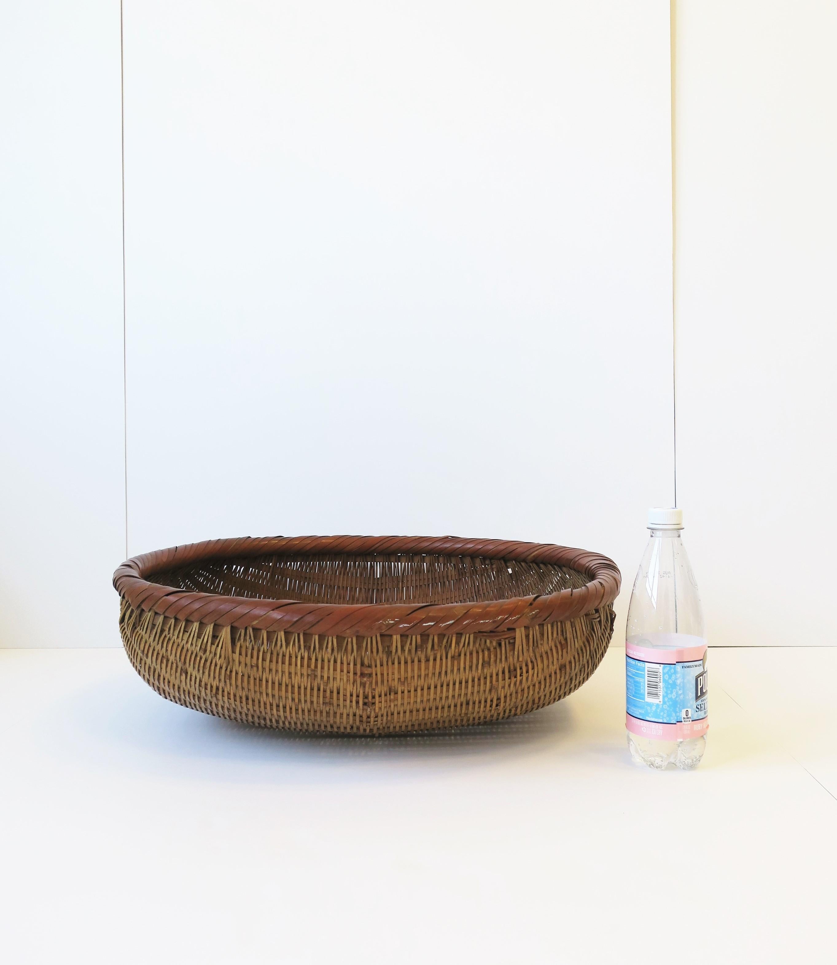 American Wicker Gathering Basket or Centerpiece