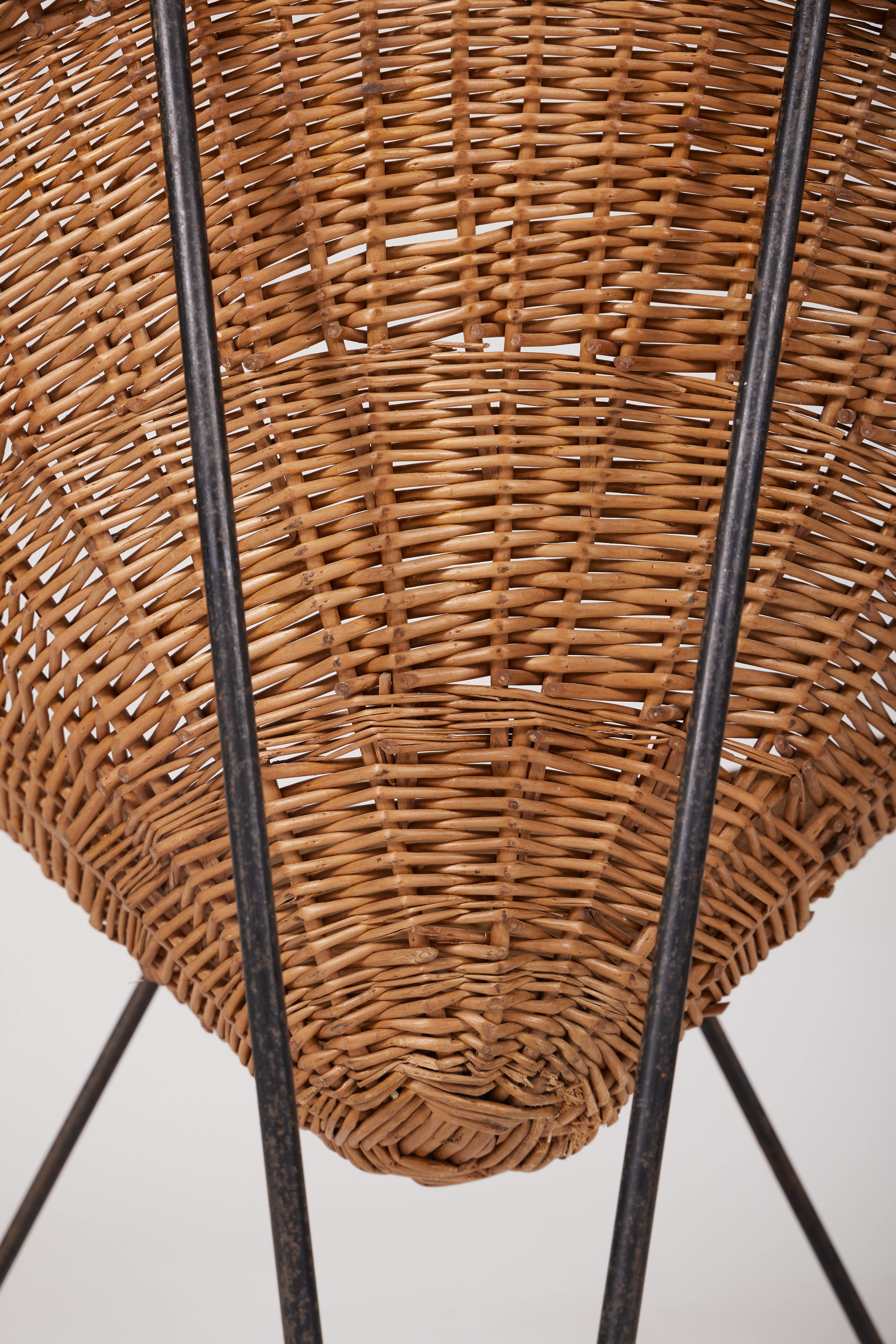 Wicker Basket Chair, 1970s 7