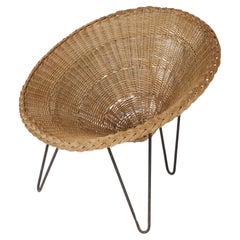 Retro Wicker Basket Chair