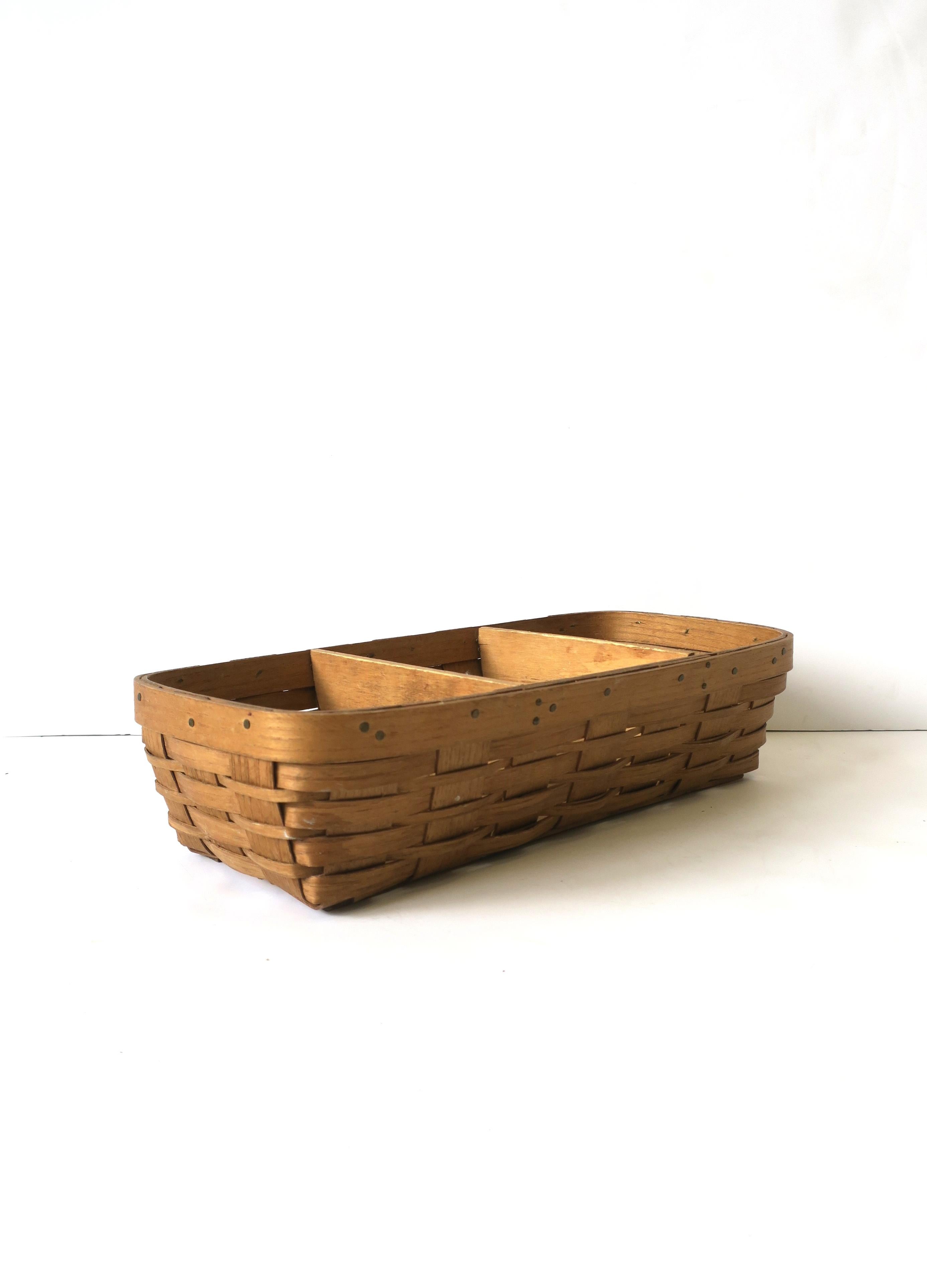 Wicker Splint Gathering Basket  For Sale 3