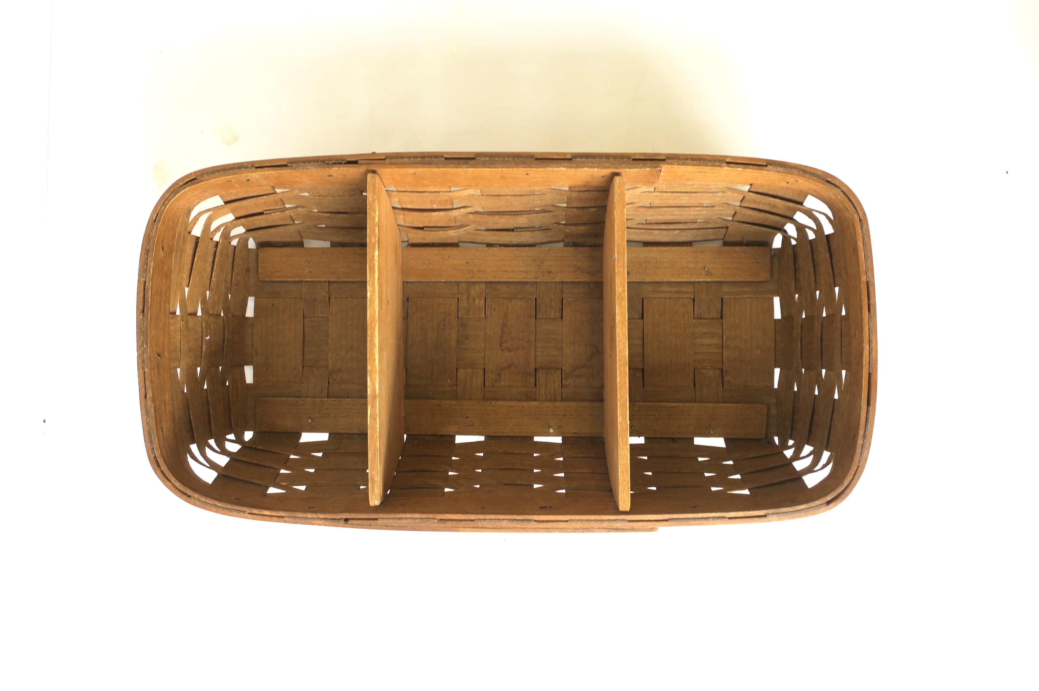 Wicker Splint Gathering Basket  For Sale 8
