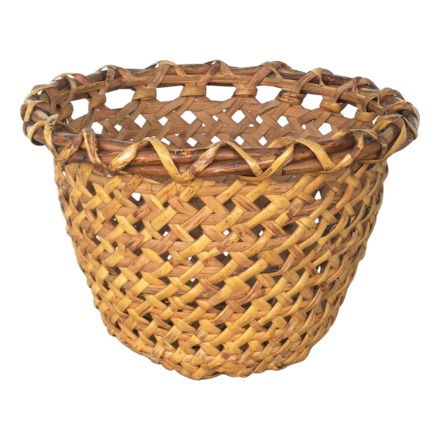 Wicker Basket Hamper Storage or Planter Cachepot