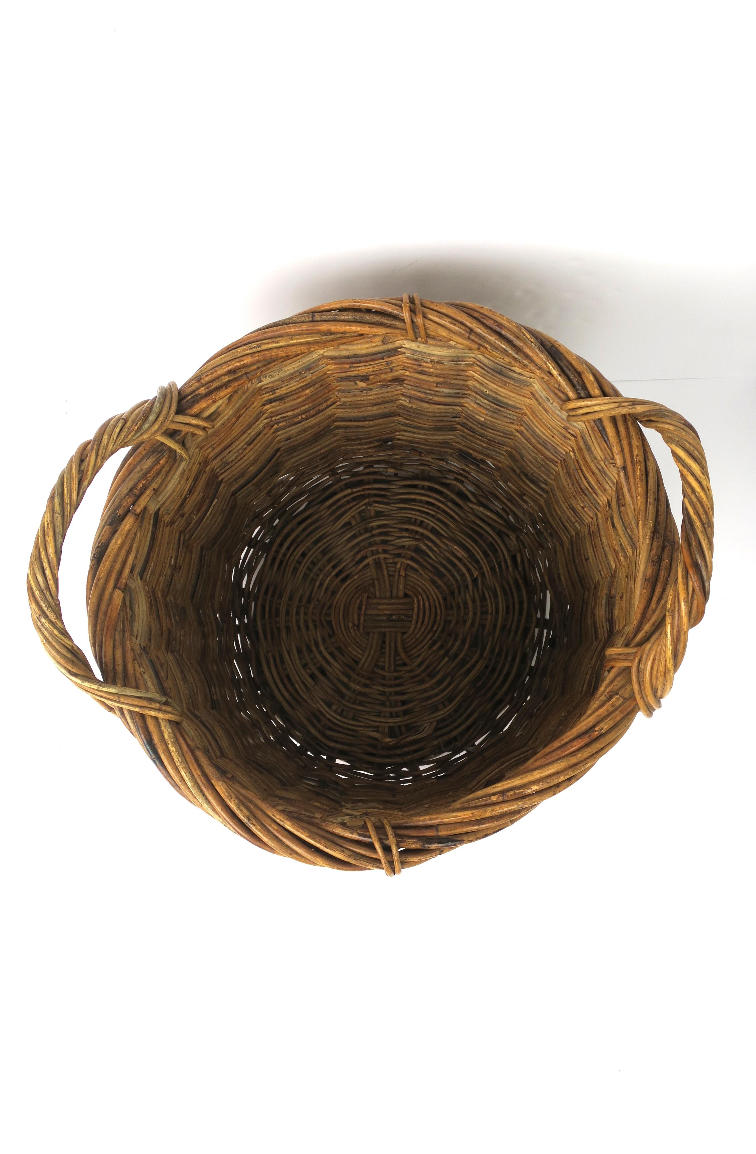 Wicker Basket Plant Potholder Cachepot or Storage For Sale 6
